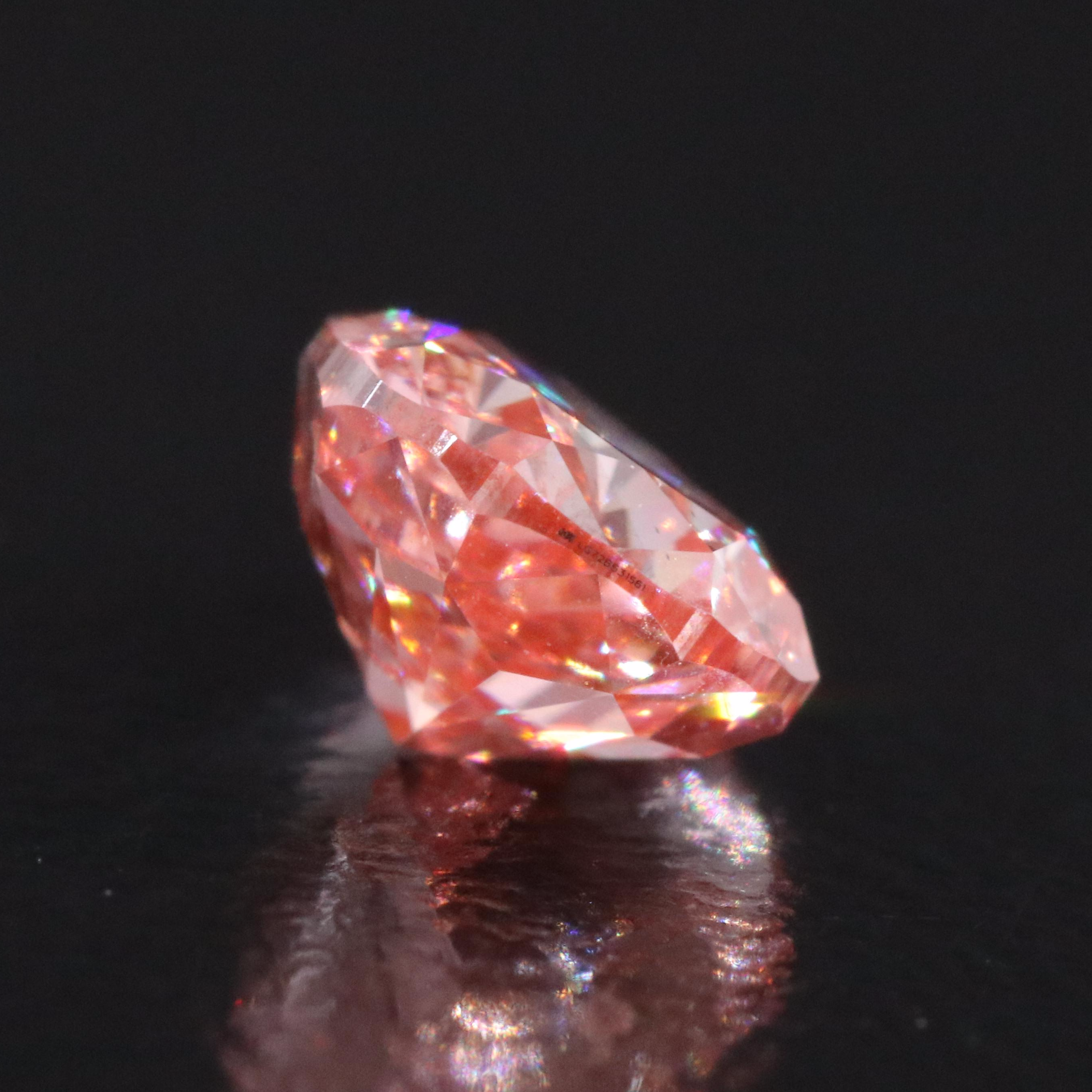 Loose 1.10 CT Lab Grown Fancy Vivid Pink Diamond with IGI Report