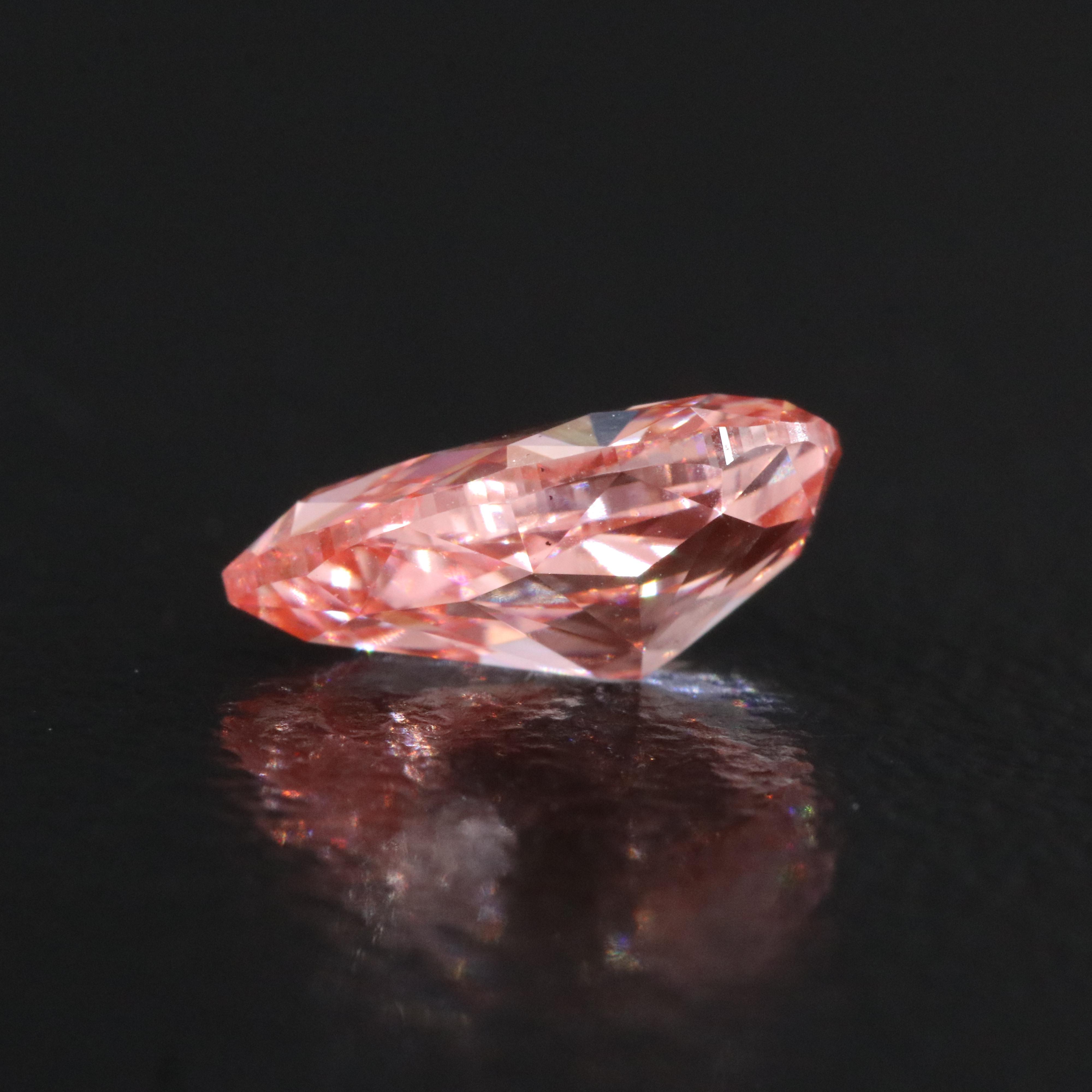 Loose 1.10 CT Lab Grown Fancy Vivid Pink Diamond with IGI Report