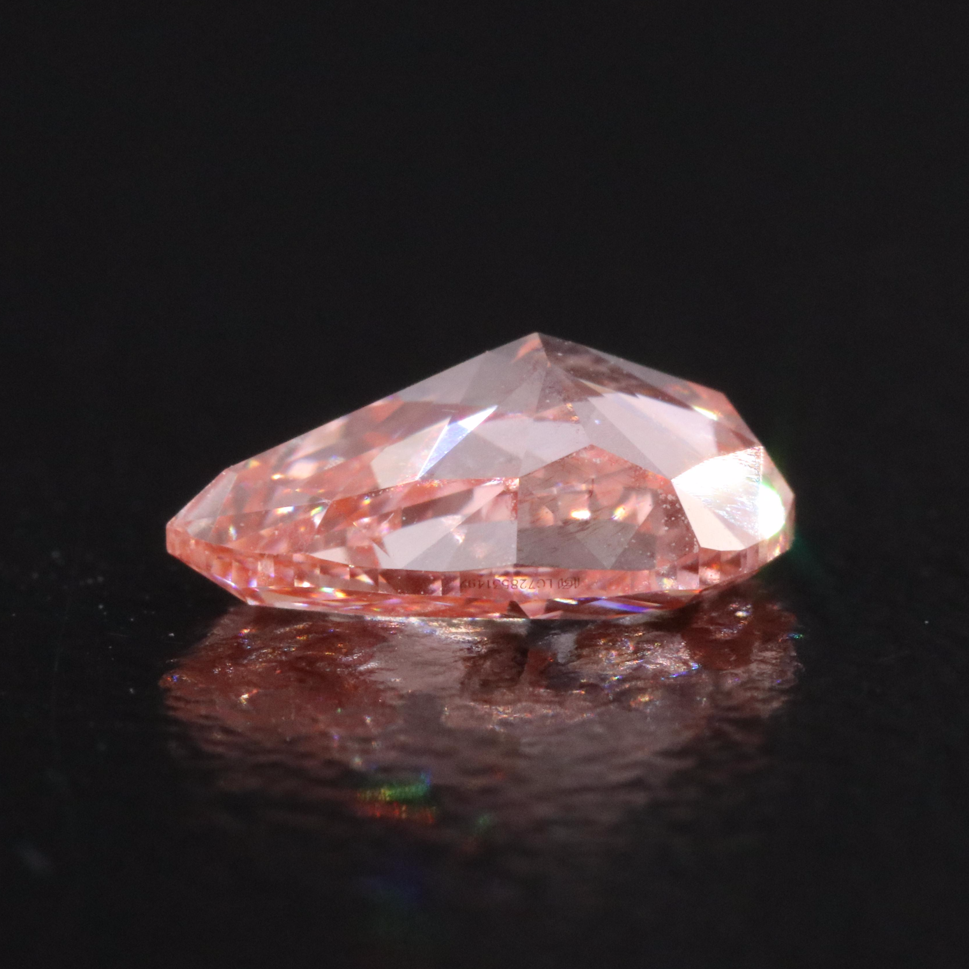 Loose 1.02 CT Lab Grown Fancy Vivid Pink Diamond with IGI Report
