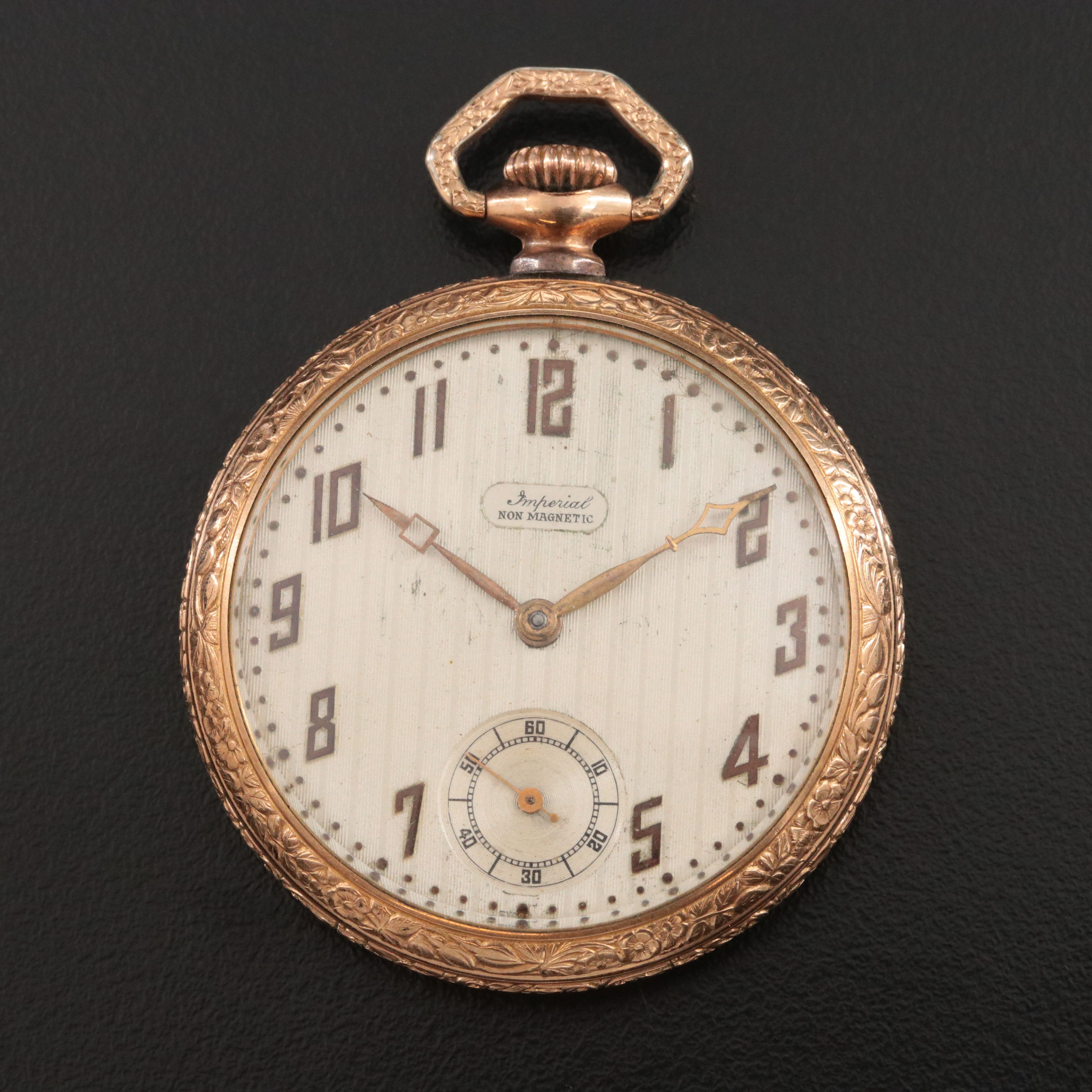 Imperial Watch Co. Non Magnetic Swiss Pocket Watch