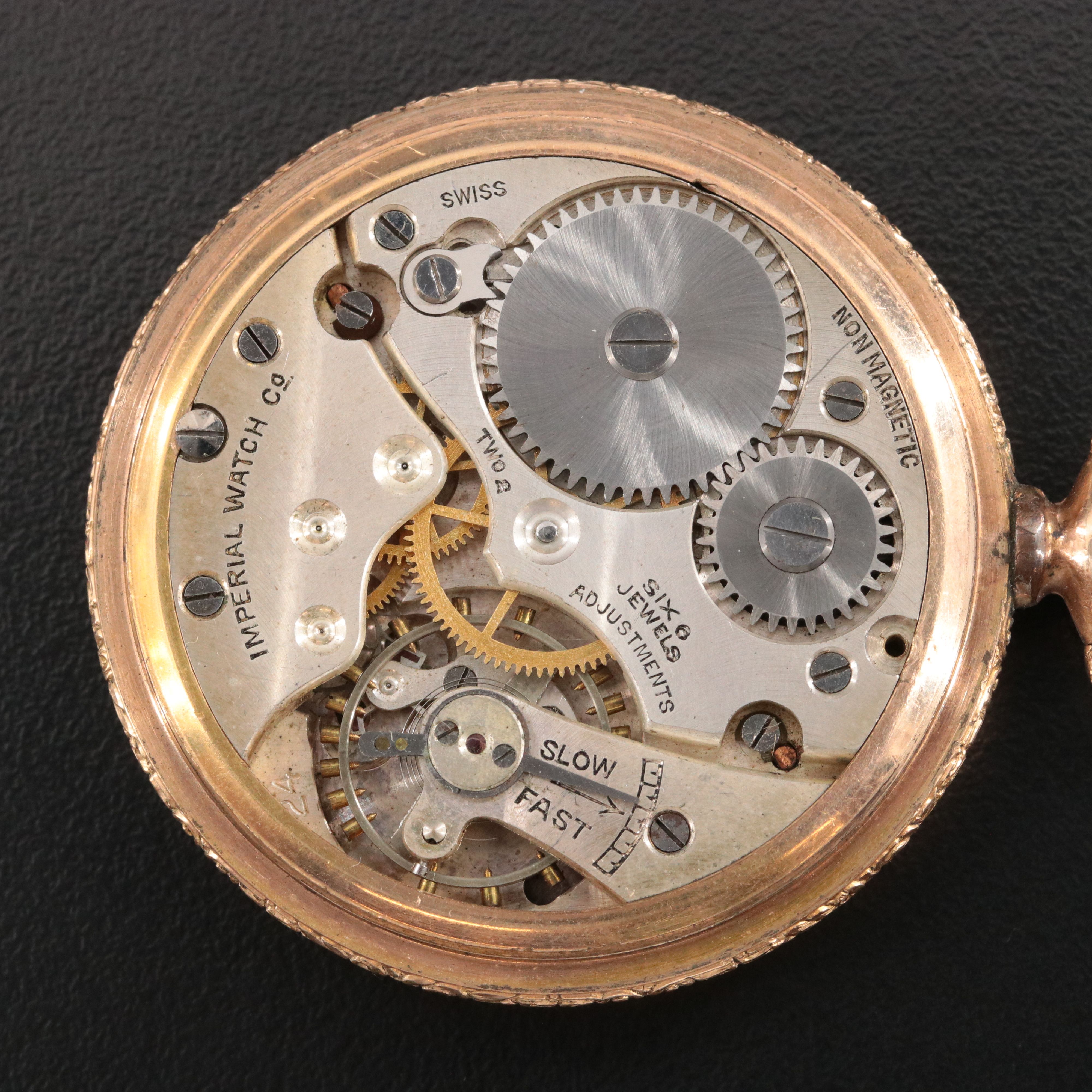 Imperial Watch Co. Non Magnetic Swiss Pocket Watch