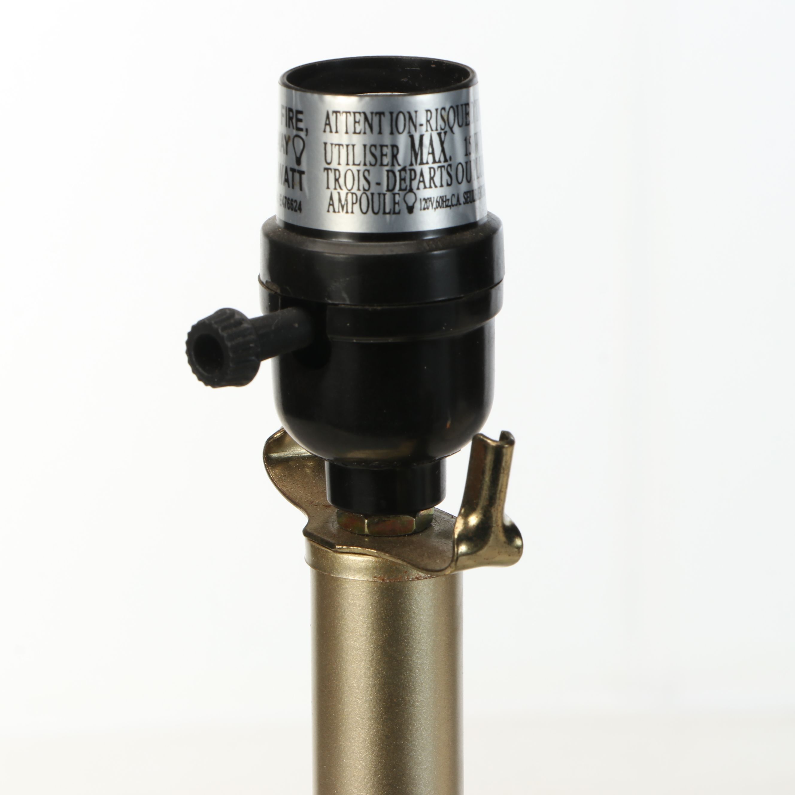 Marbled Ceramic Table Lamp with Cotton Drum Shade