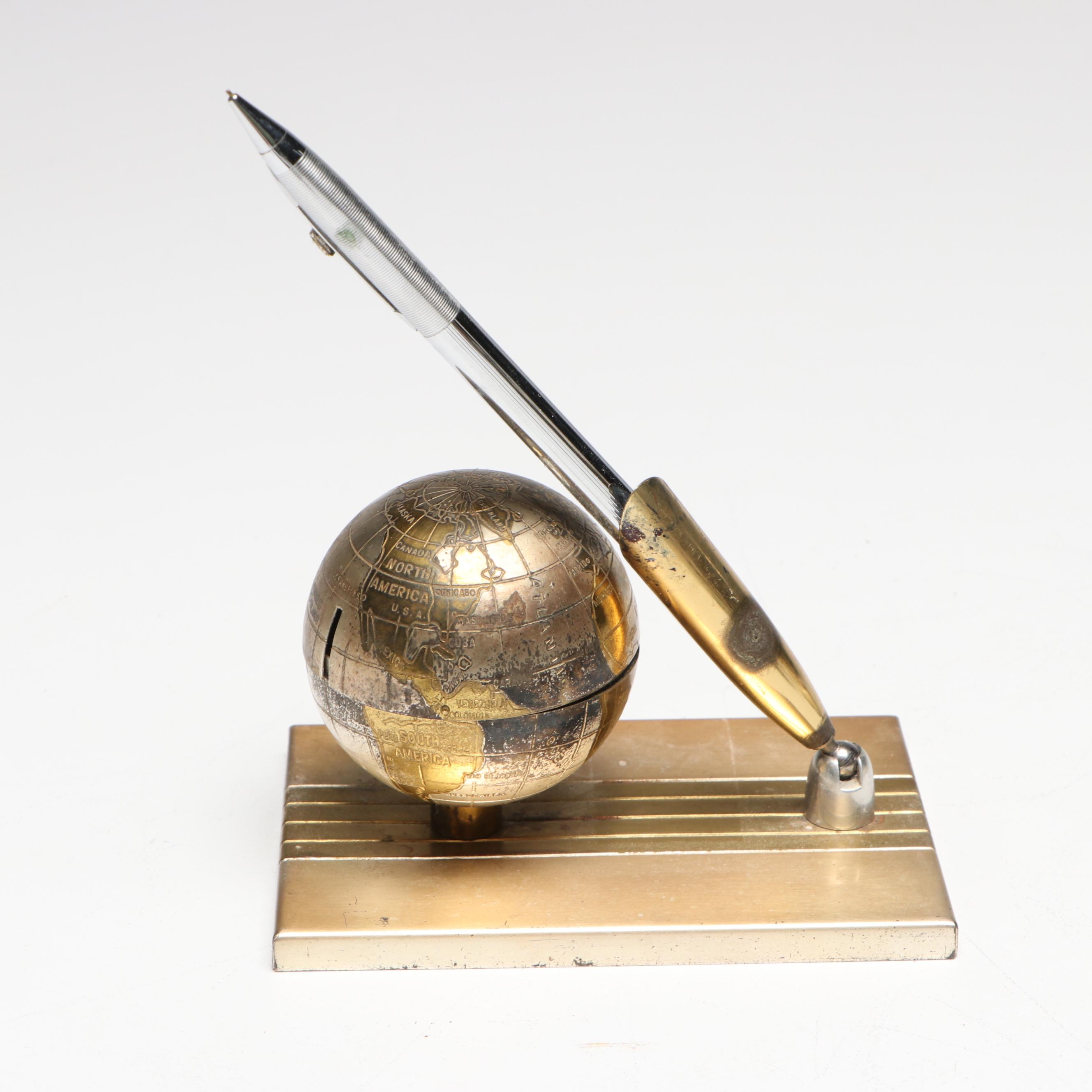 Eversharp Calcite Pen Stand with Other Office Accessories