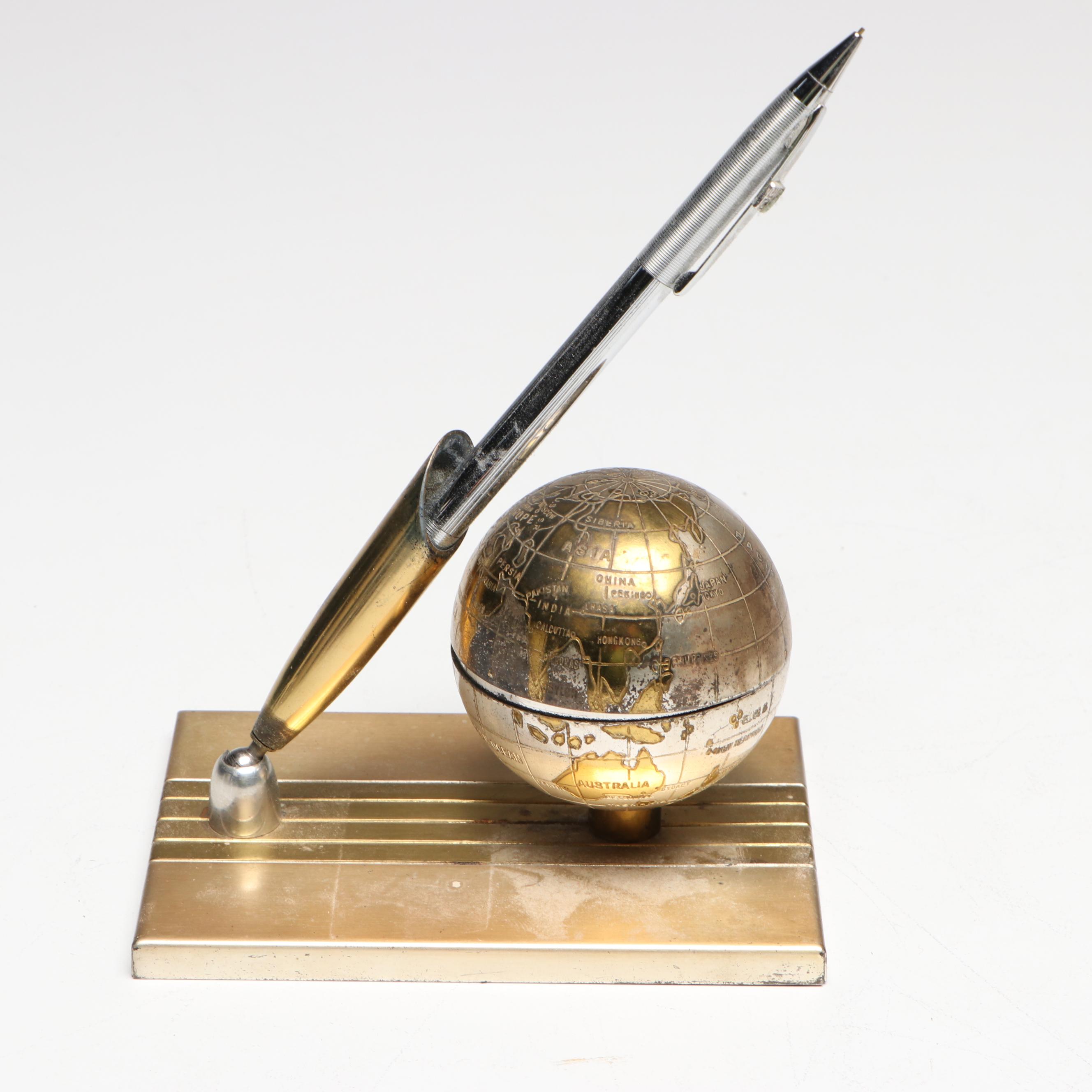 Eversharp Calcite Pen Stand with Other Office Accessories