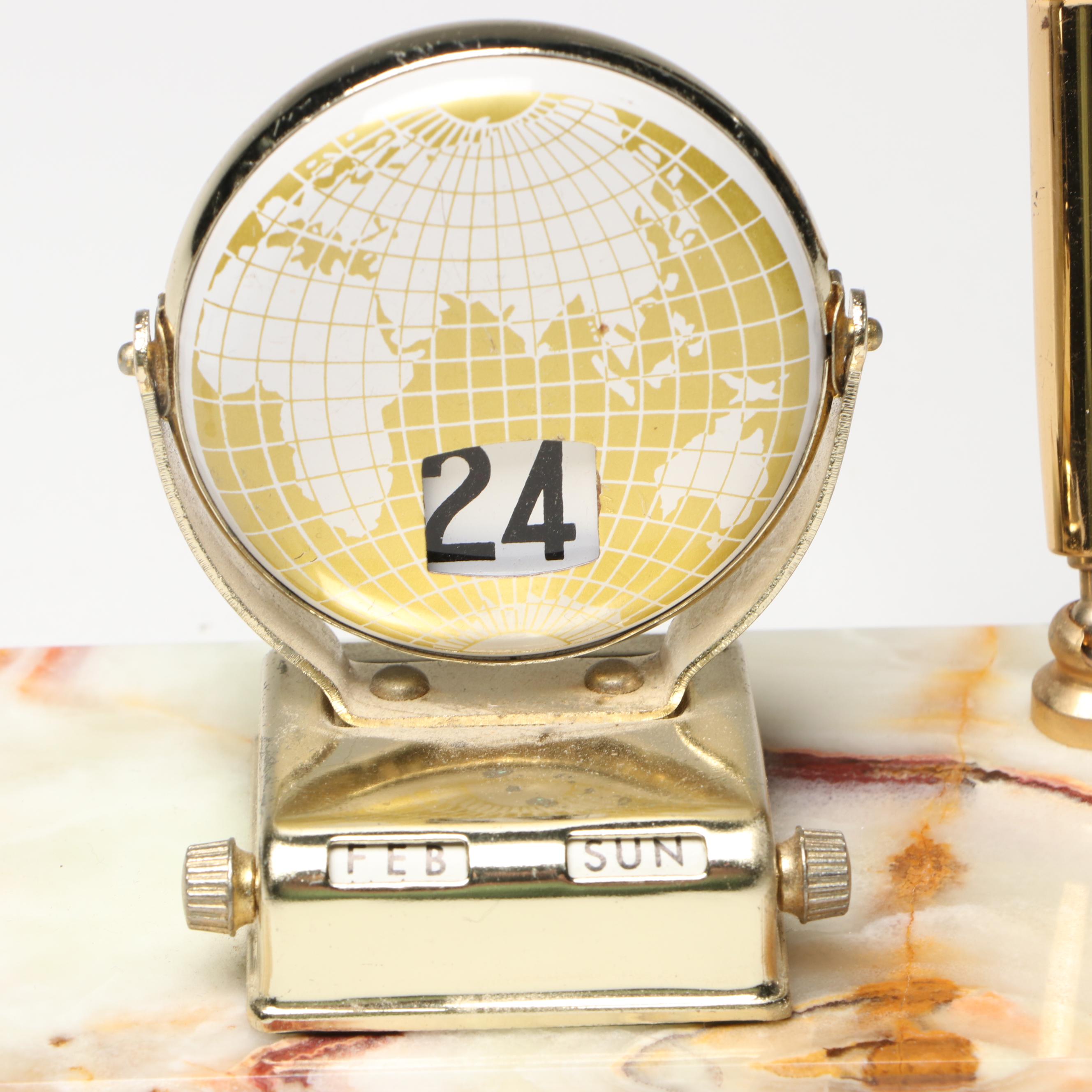 Eversharp Calcite Pen Stand with Other Office Accessories