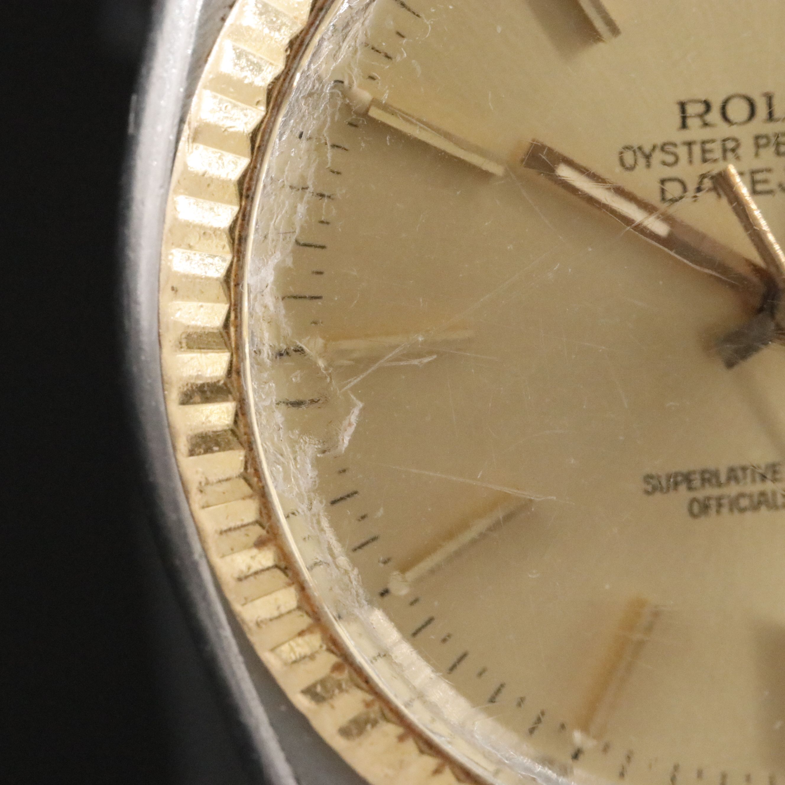 1983 Rolex Two Tone Champagne Dial Datejust 16013 Watch