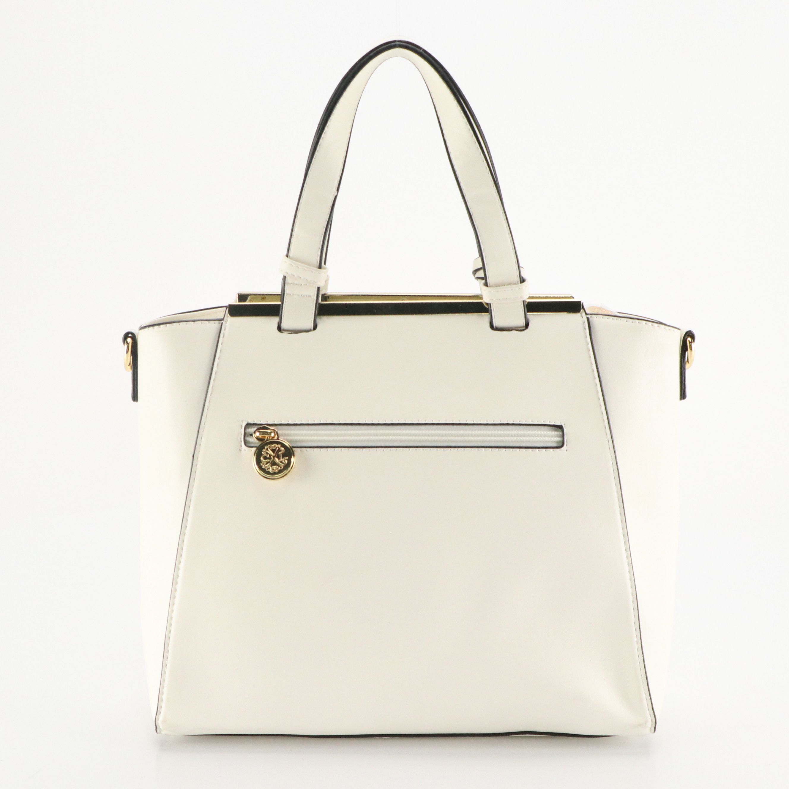 Christian Lacroix Top Handle Bag in White Faux Leather