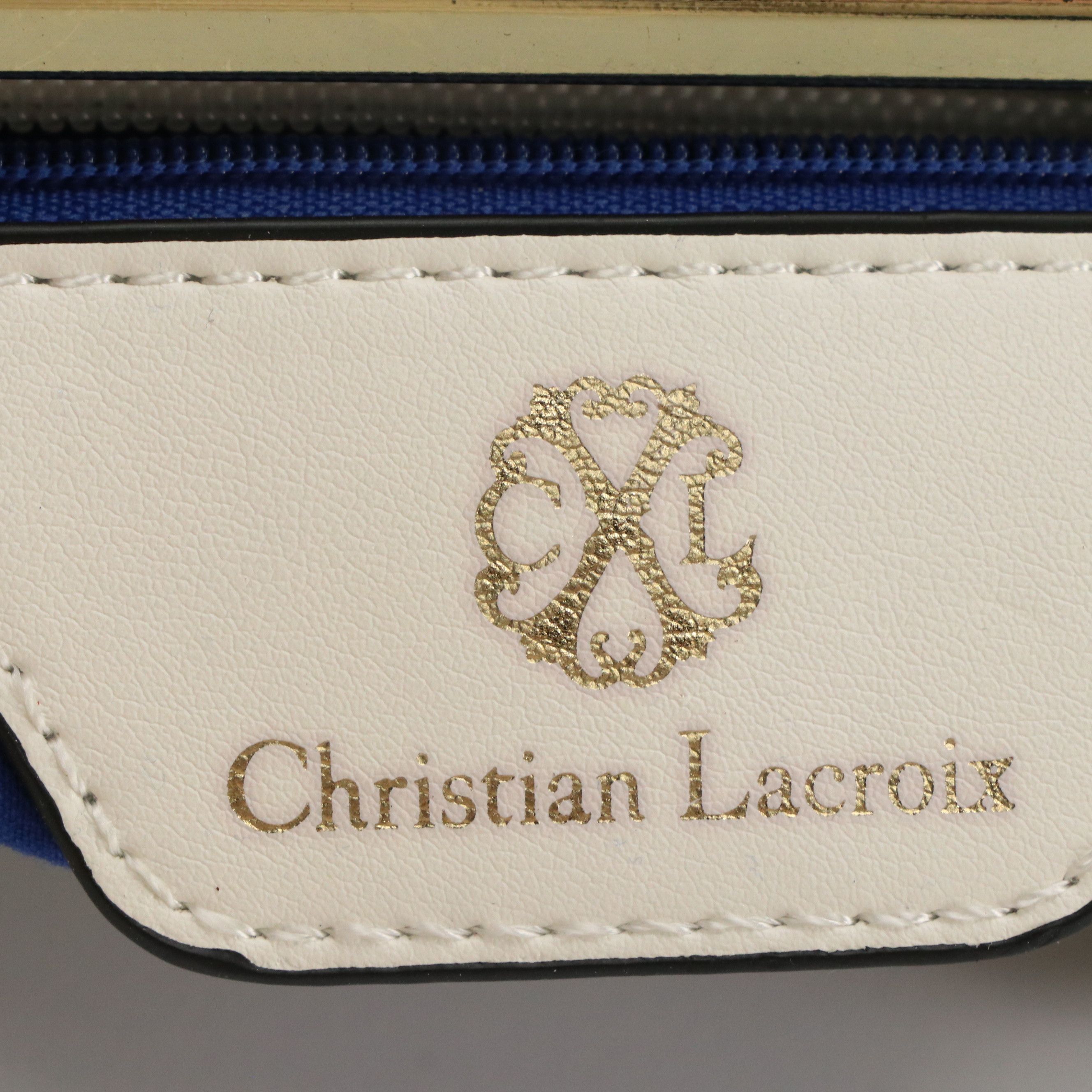 Christian Lacroix Top Handle Bag in White Faux Leather