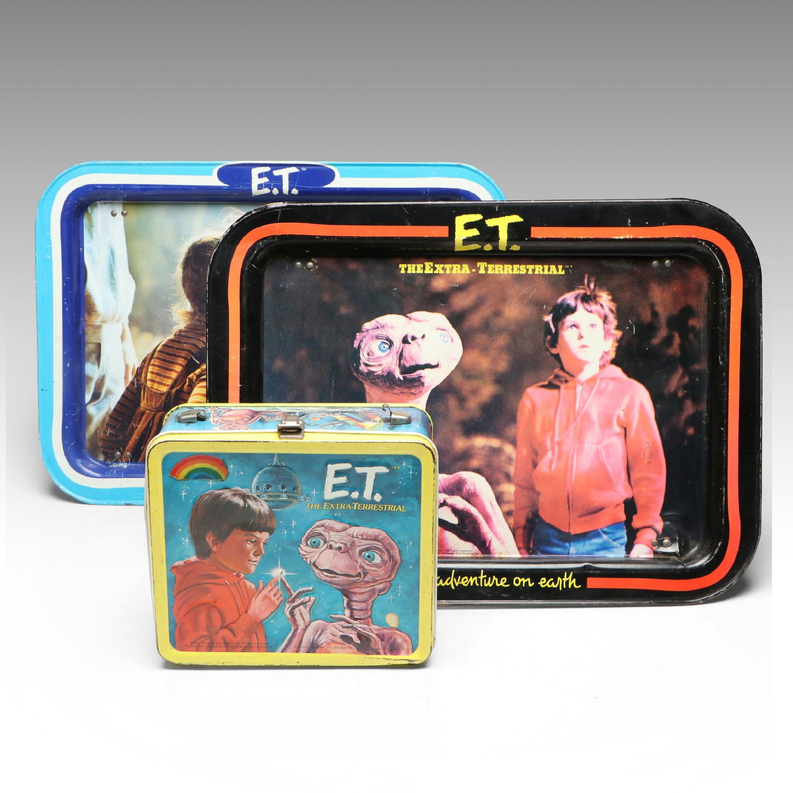 Aladdin Industries E.T. Lunchbox with Other Folding Trays, 1982