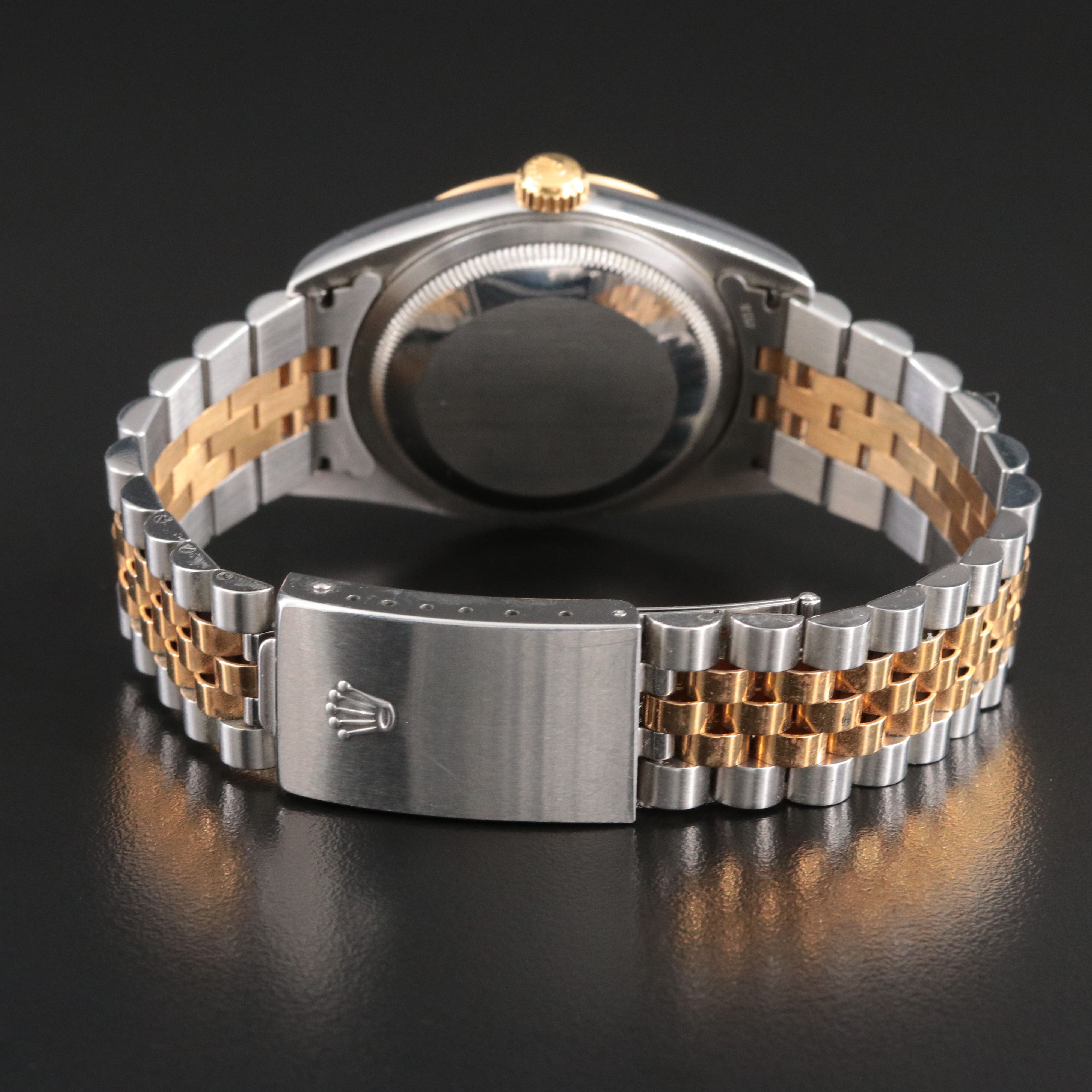 Rolex Datejust Rolesor 16233 Custom Diamond Vintage Watch c.2001