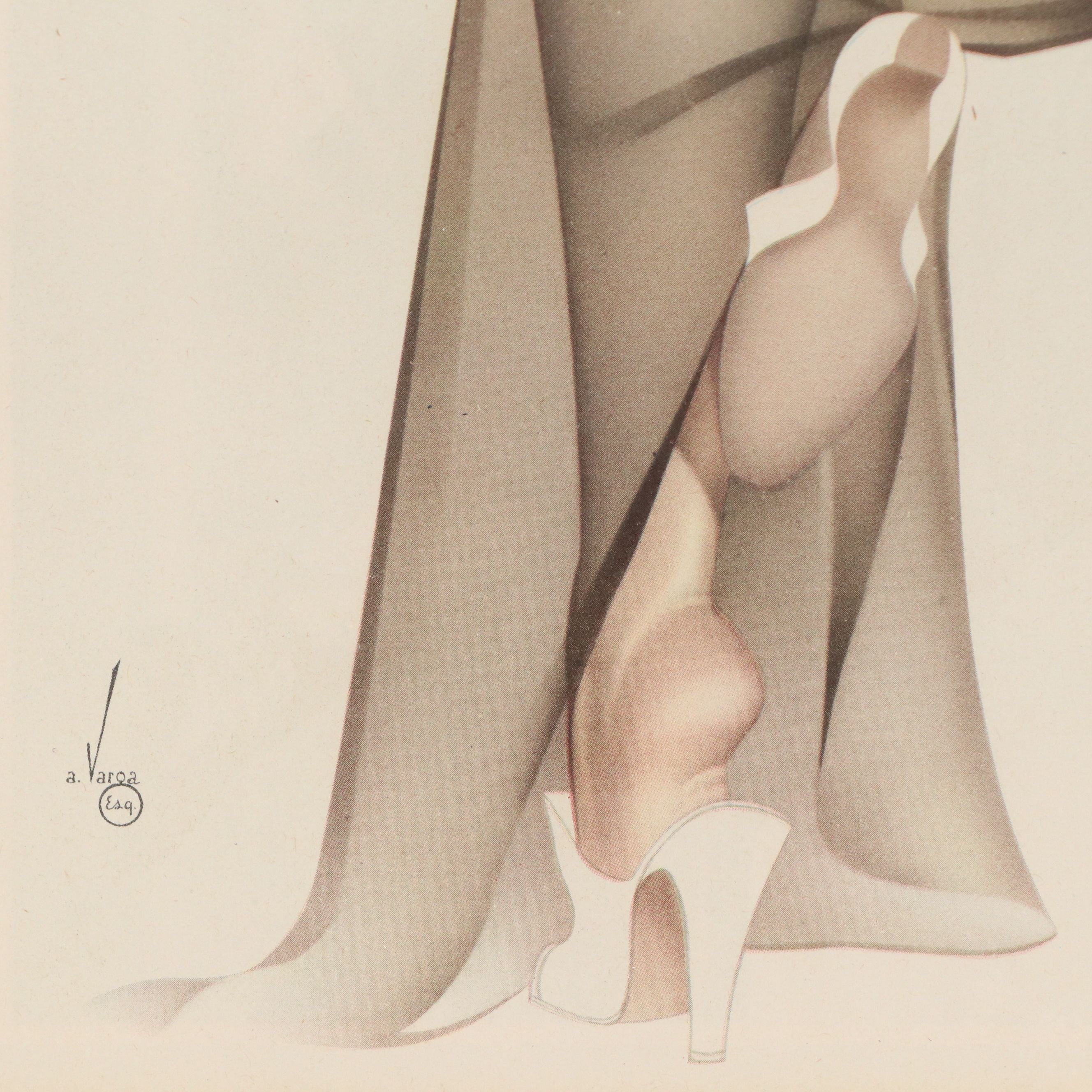 Pinup Offset Lithograph After Alberto Vargas