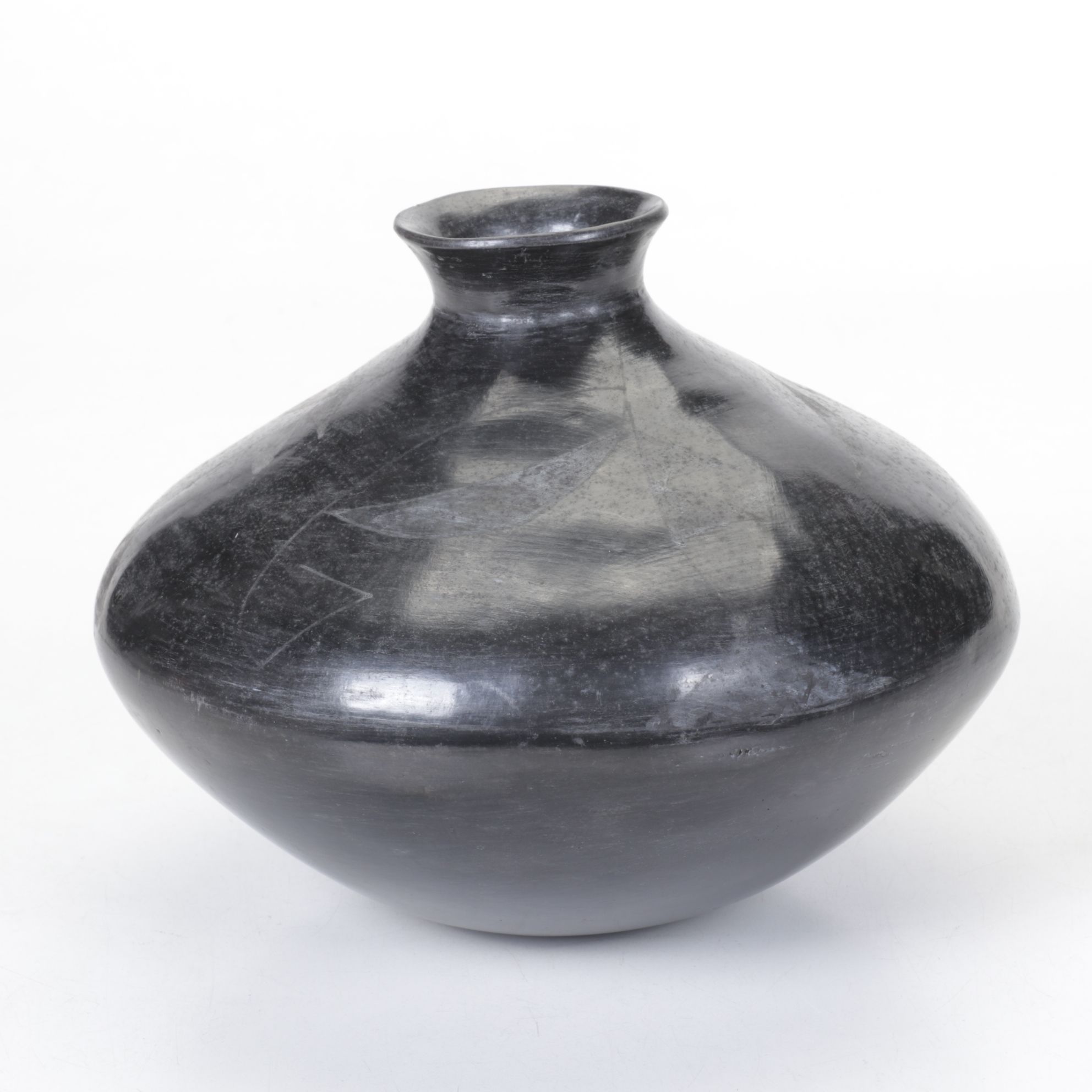 Manuel Corona Mata Ortiz Style Blackware Pottery Vessel, Late 20th Century