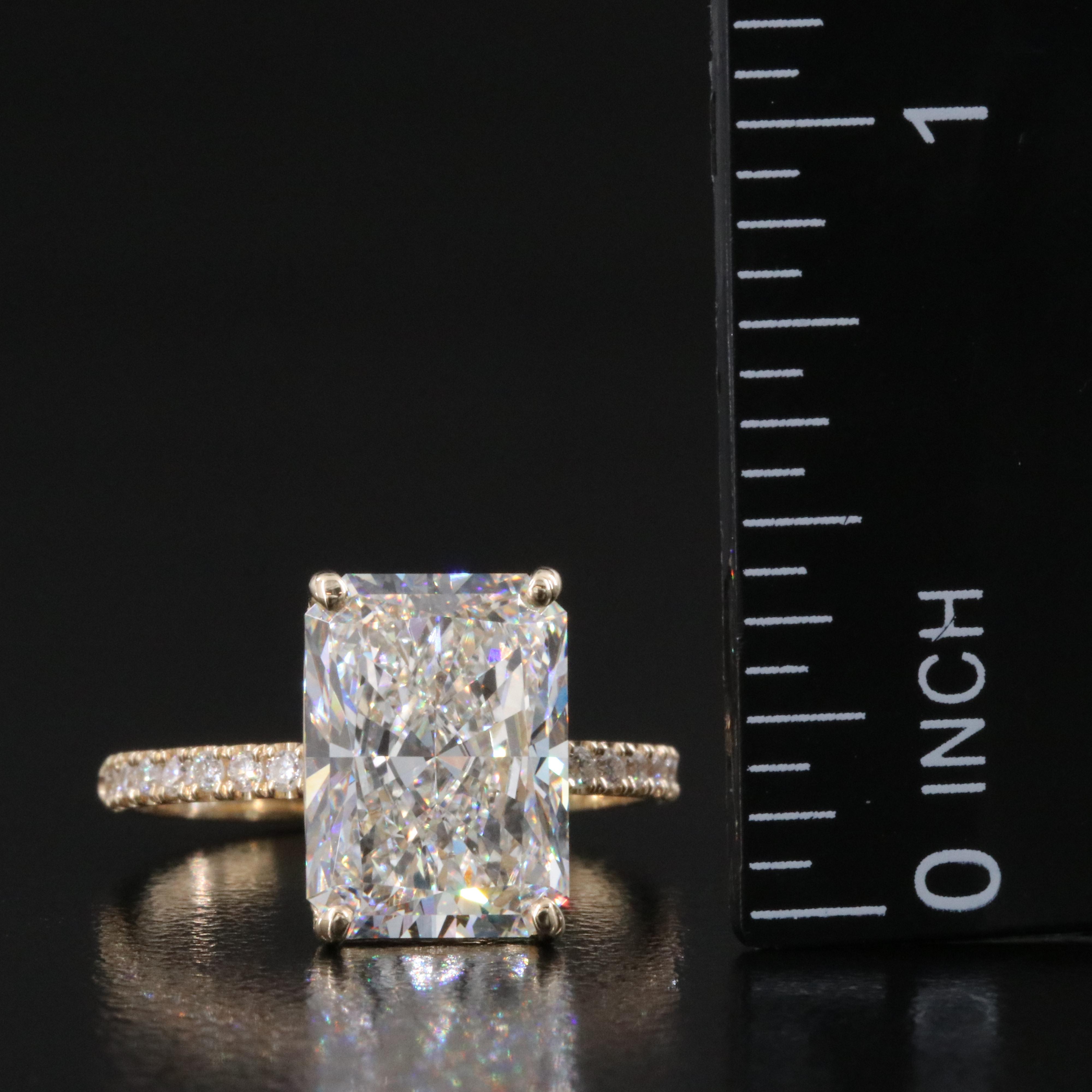 14K 5.29 CTW Lab Grown Diamond Ring with IGI Report