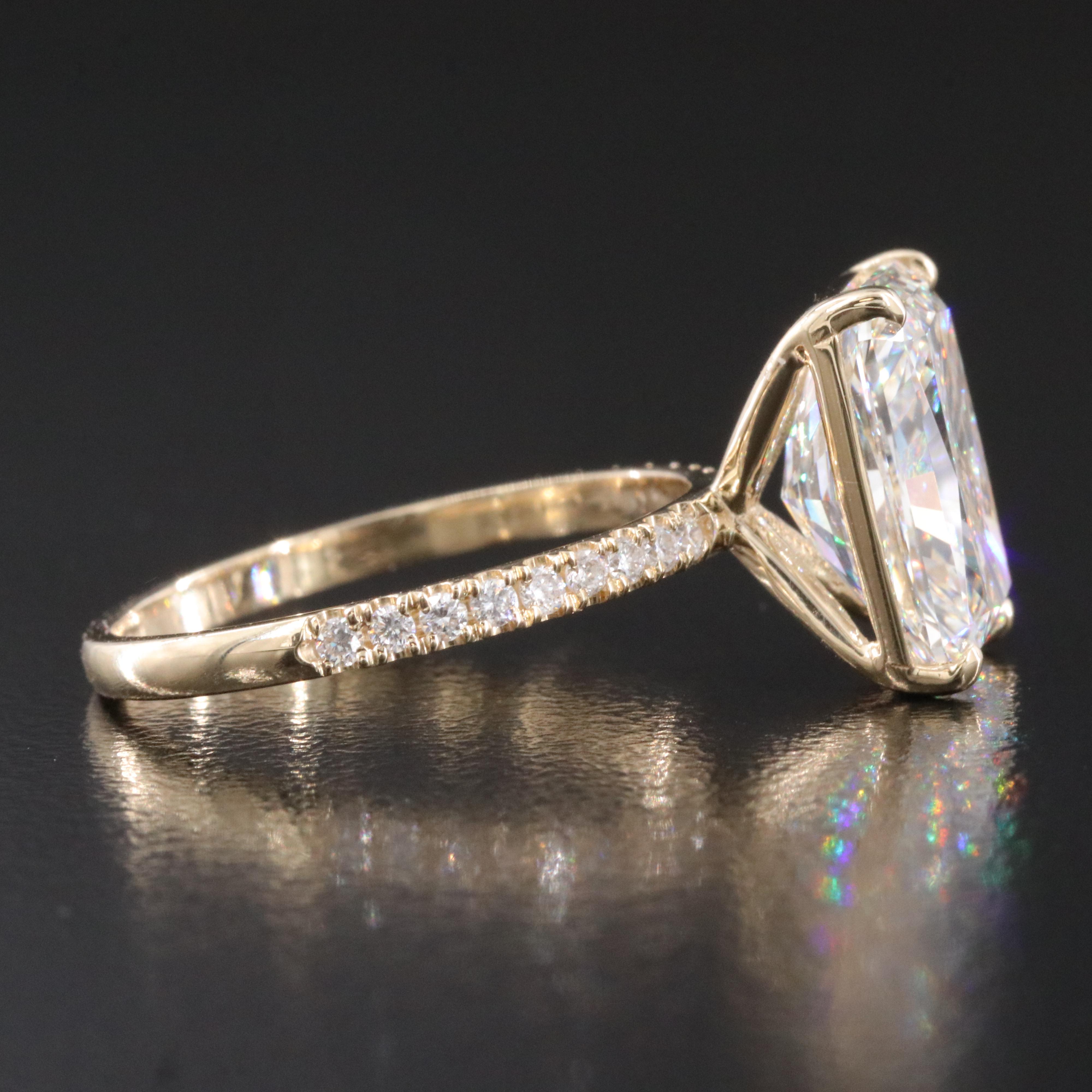 14K 5.29 CTW Lab Grown Diamond Ring with IGI Report