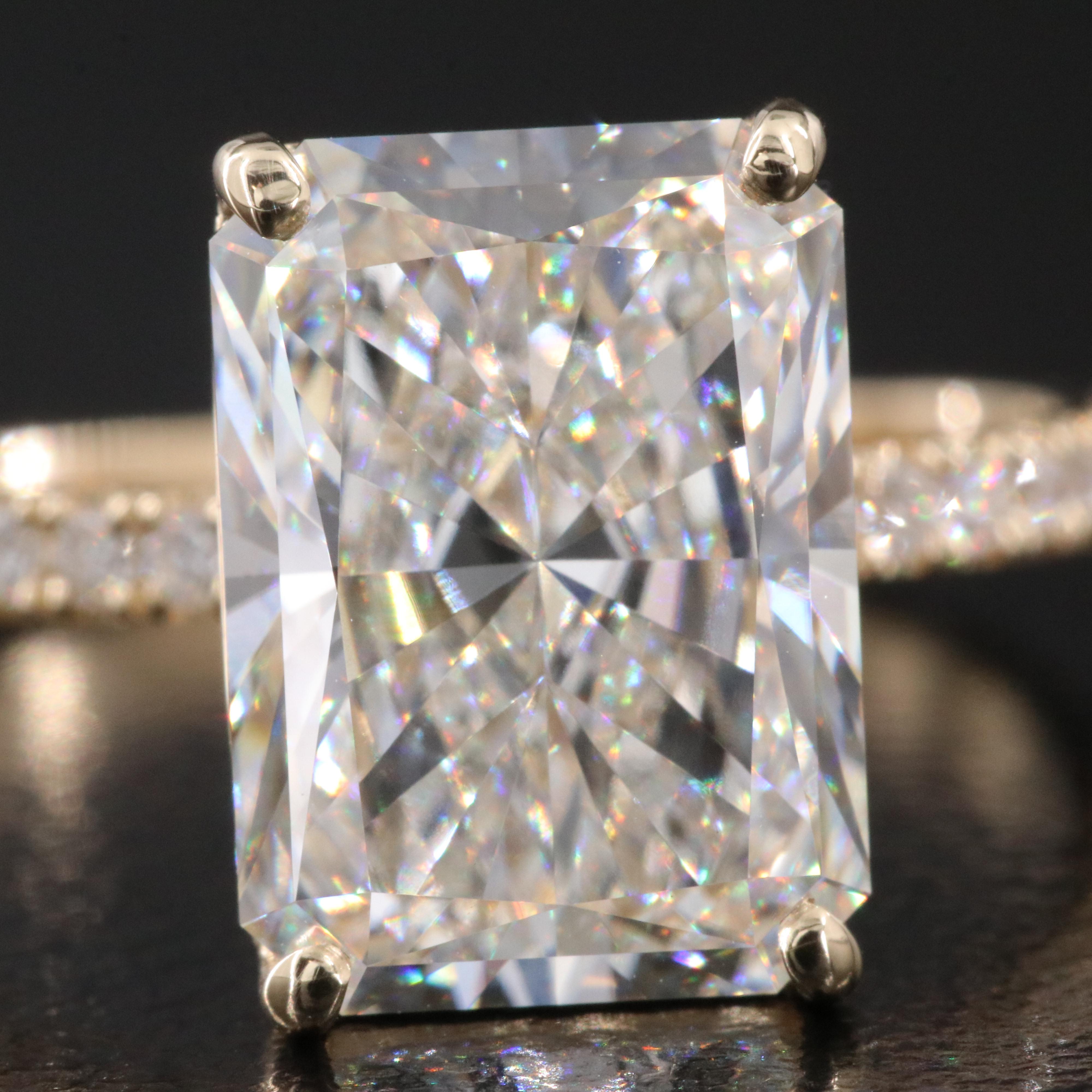 14K 5.29 CTW Lab Grown Diamond Ring with IGI Report