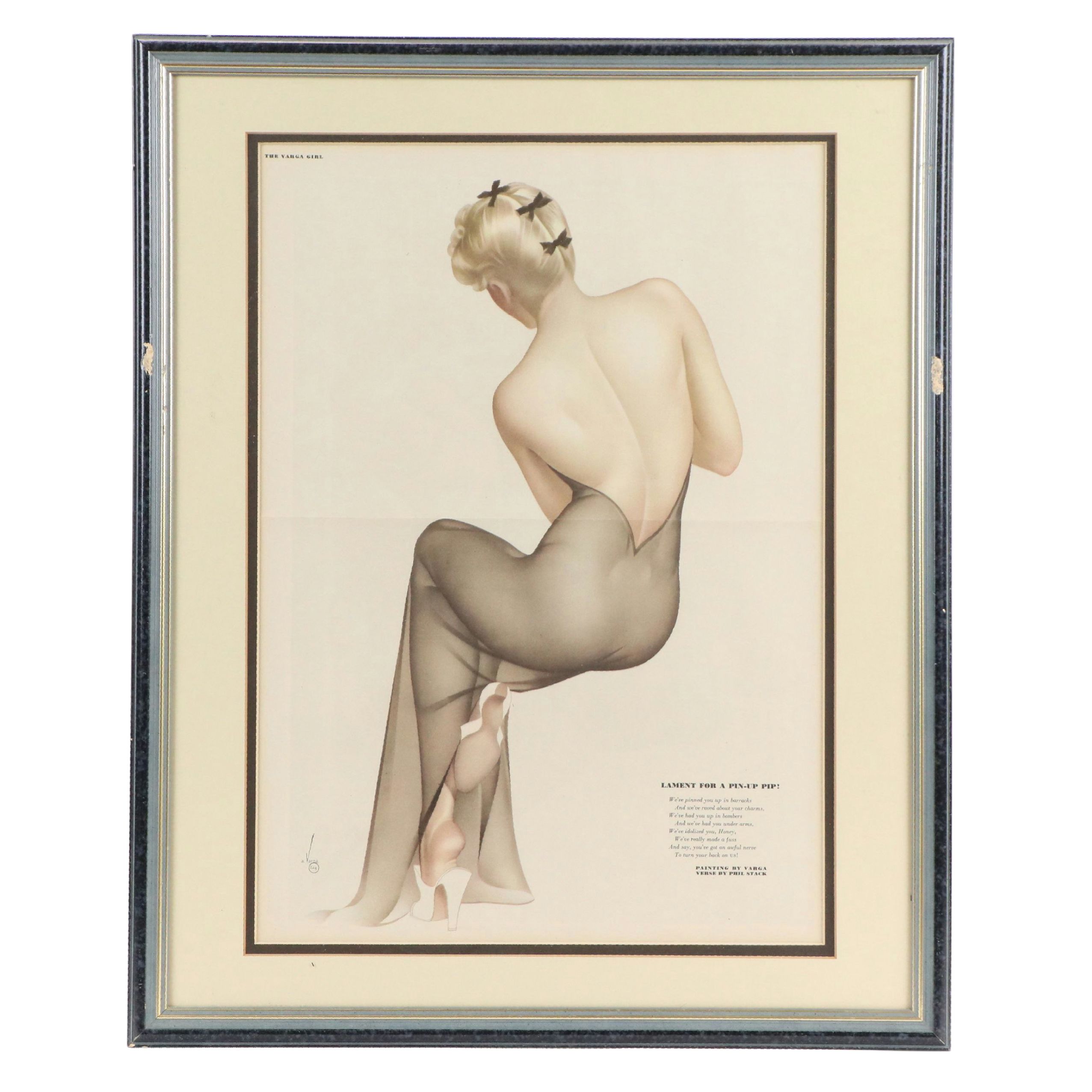 Pinup Offset Lithograph After Alberto Vargas
