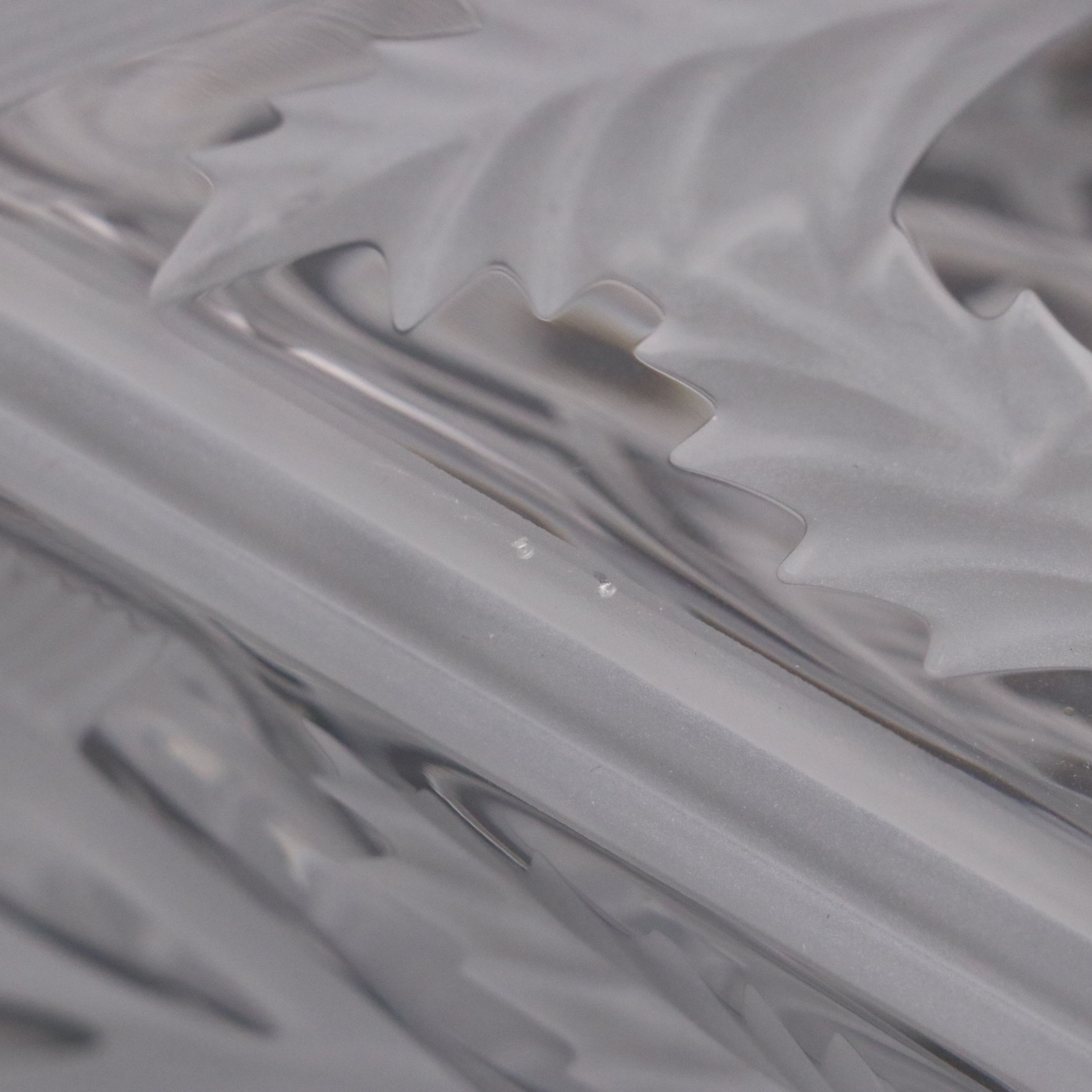 Contemporary Style Acanthus Leaf Satin Glass Vase