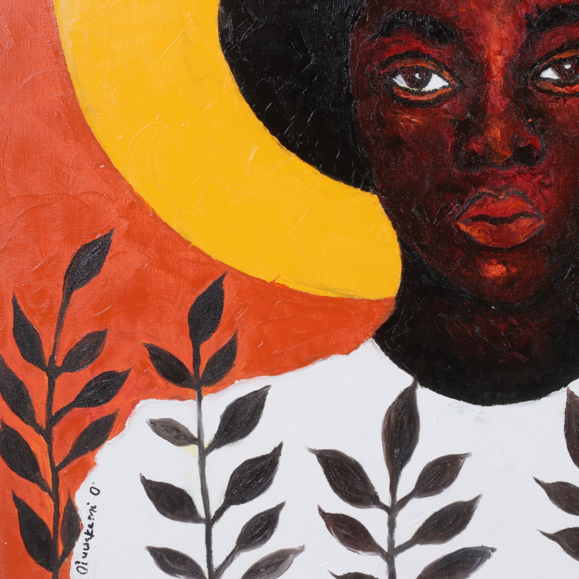 Oluwakemi Omowaire Oil Portrait "Olori", Early 21st Century