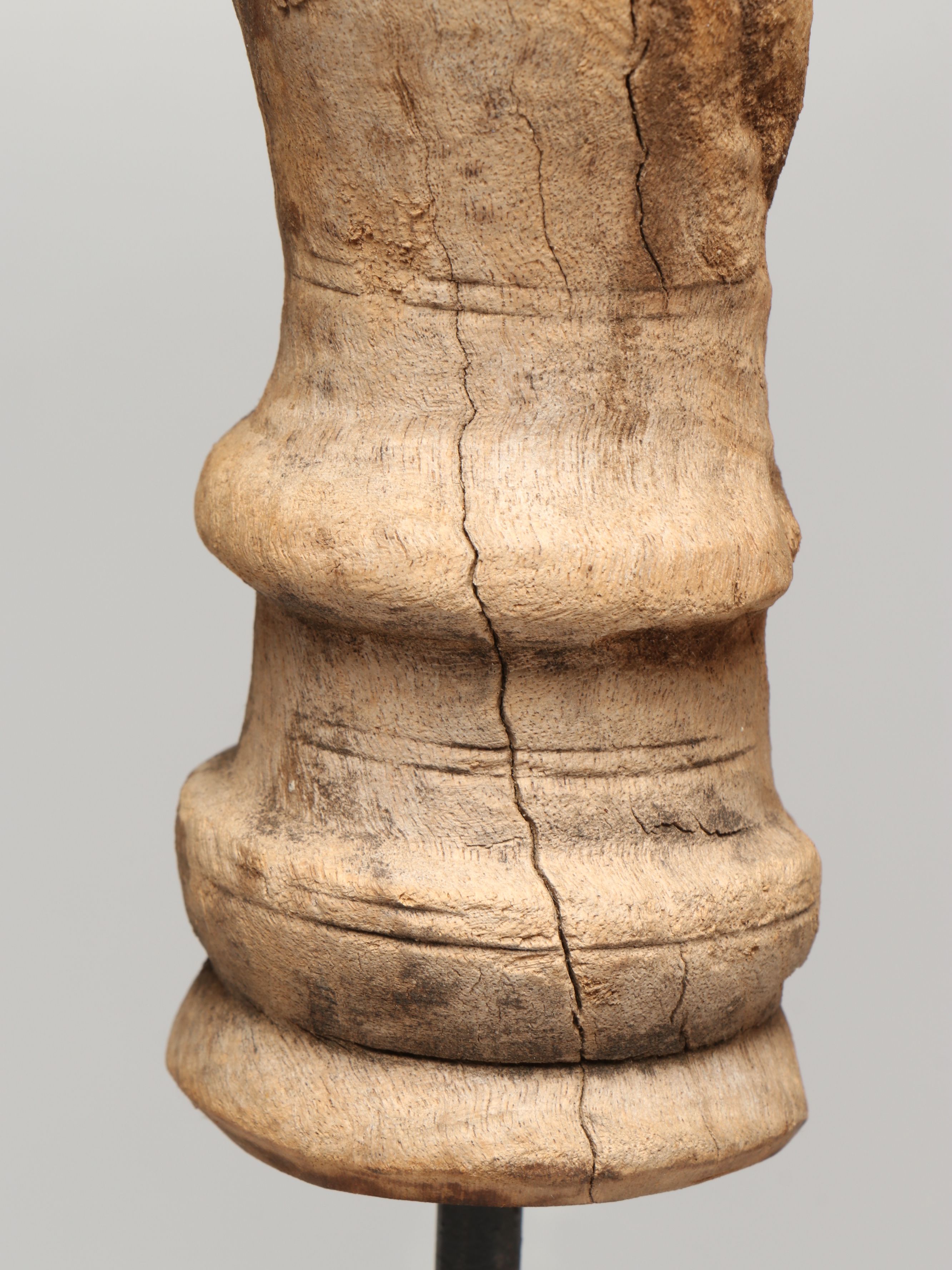 Floral and Abstract Indian Wood Carvings with Geometric Pillar Candle Holder