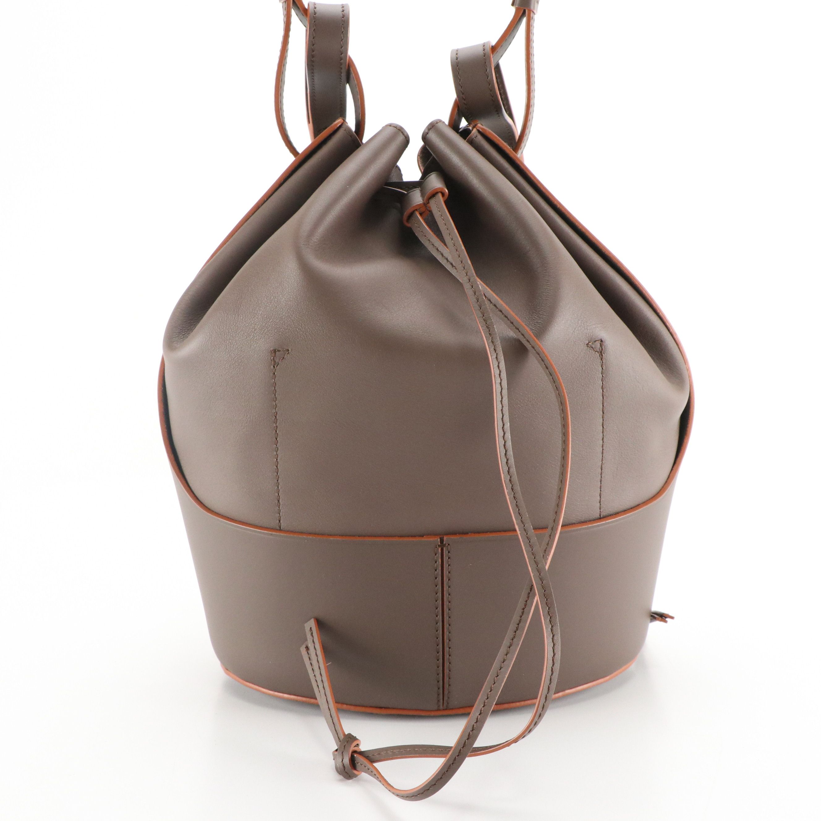 Loewe Balloon Bucket Bag in Taupe Smooth Calfskin Leather