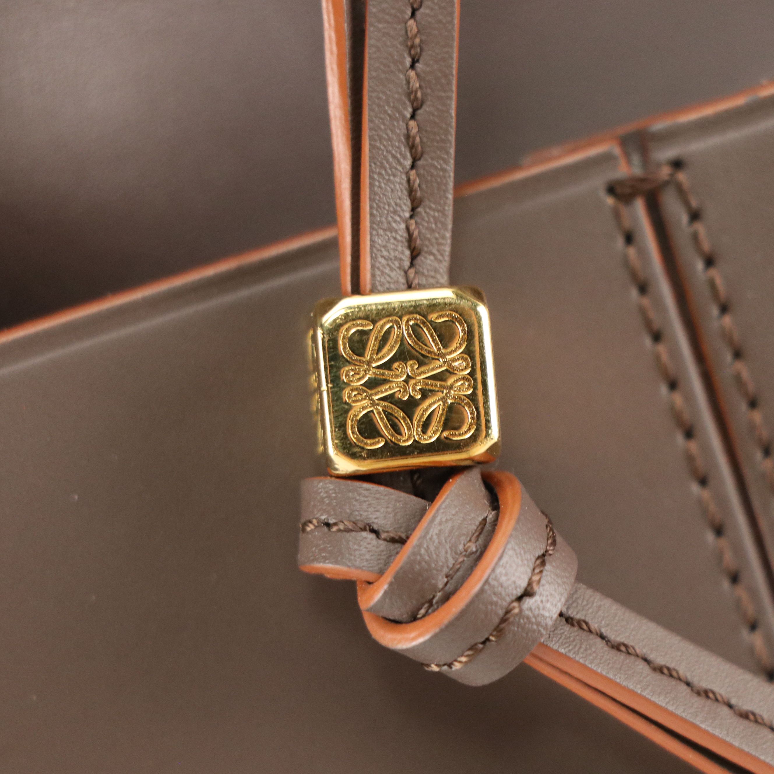 Loewe Balloon Bucket Bag in Taupe Smooth Calfskin Leather