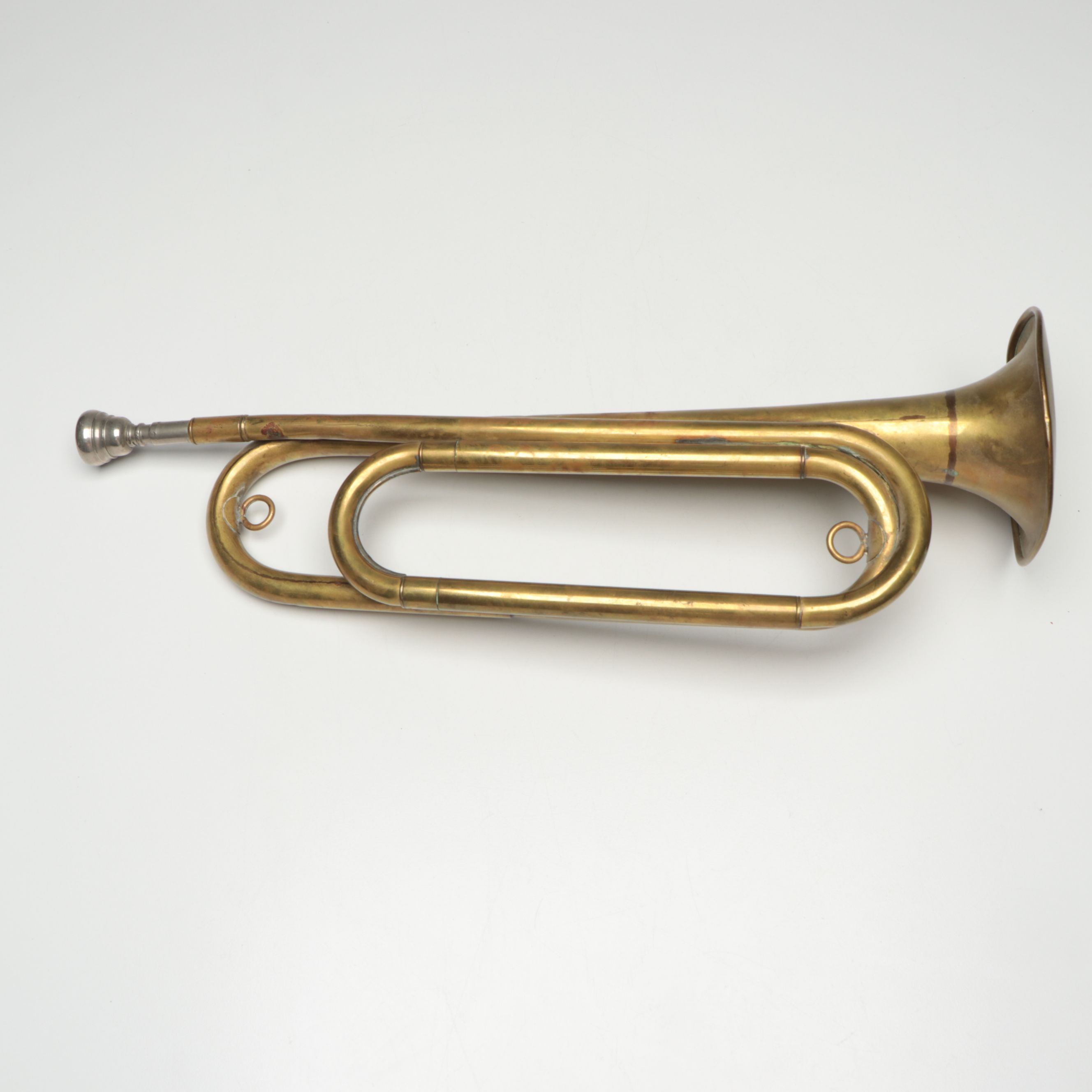 Silvertone and Lorenzo Sanzone U.S Regulation Brass Bugles