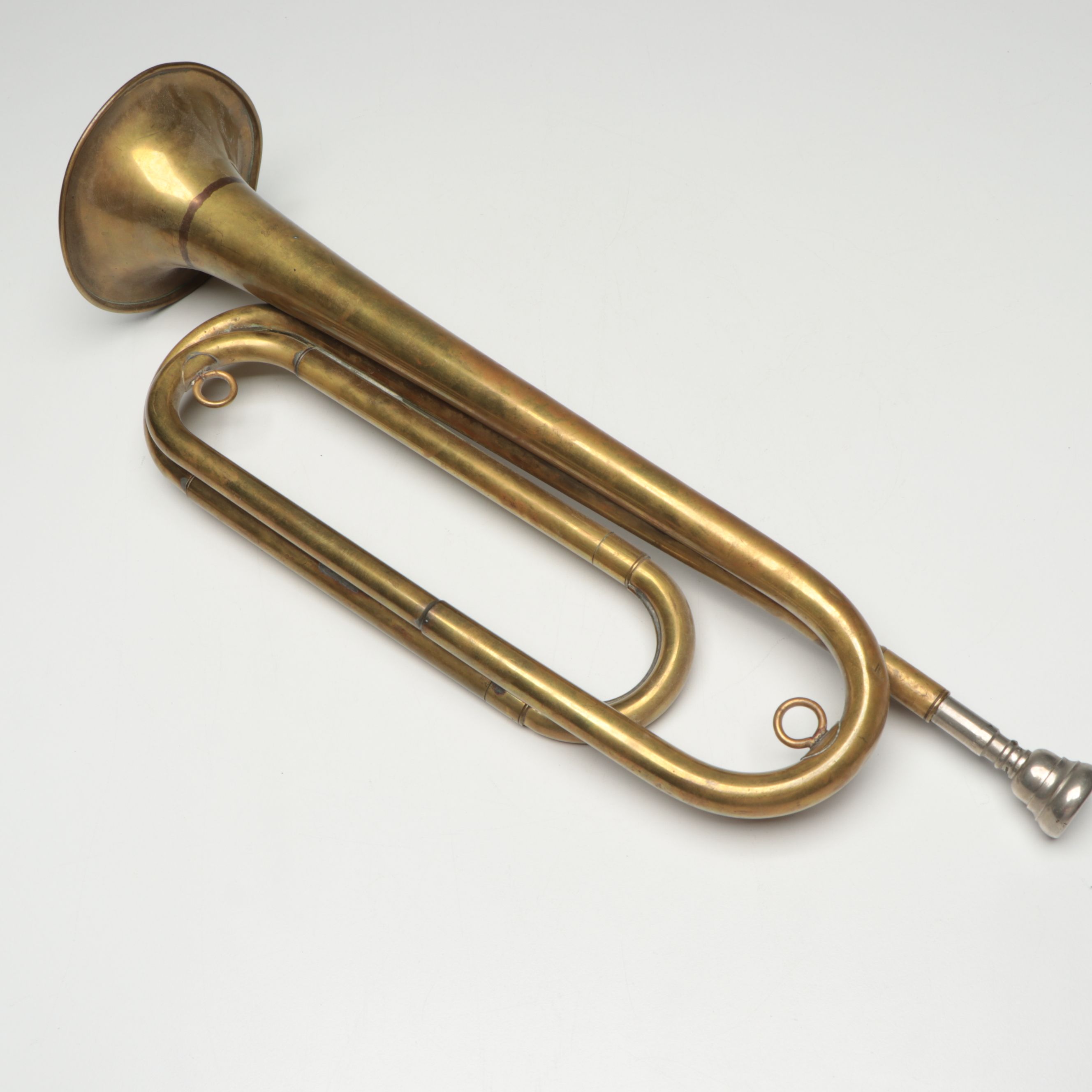 Silvertone and Lorenzo Sanzone U.S Regulation Brass Bugles