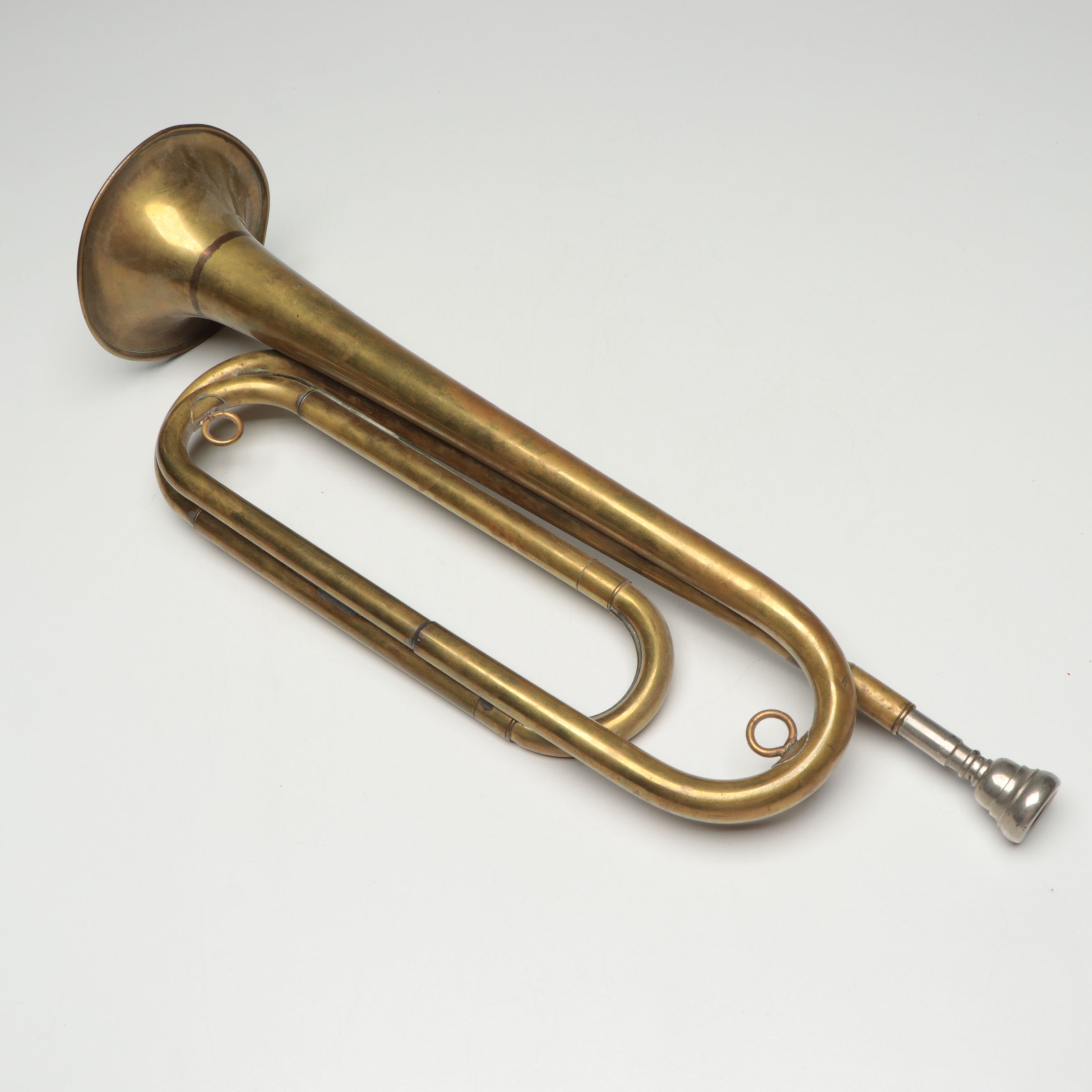 Silvertone and Lorenzo Sanzone U.S Regulation Brass Bugles