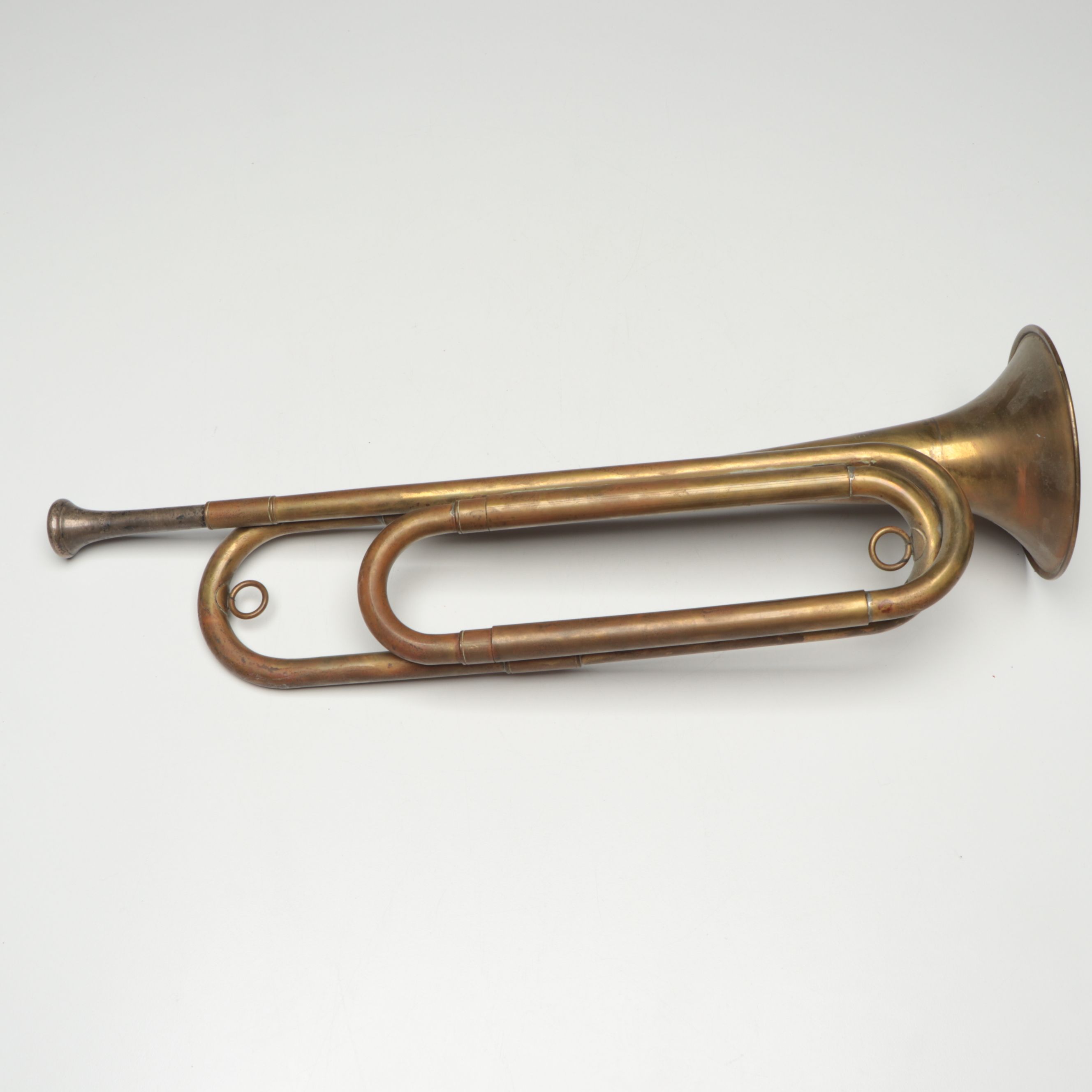 Silvertone and Lorenzo Sanzone U.S Regulation Brass Bugles