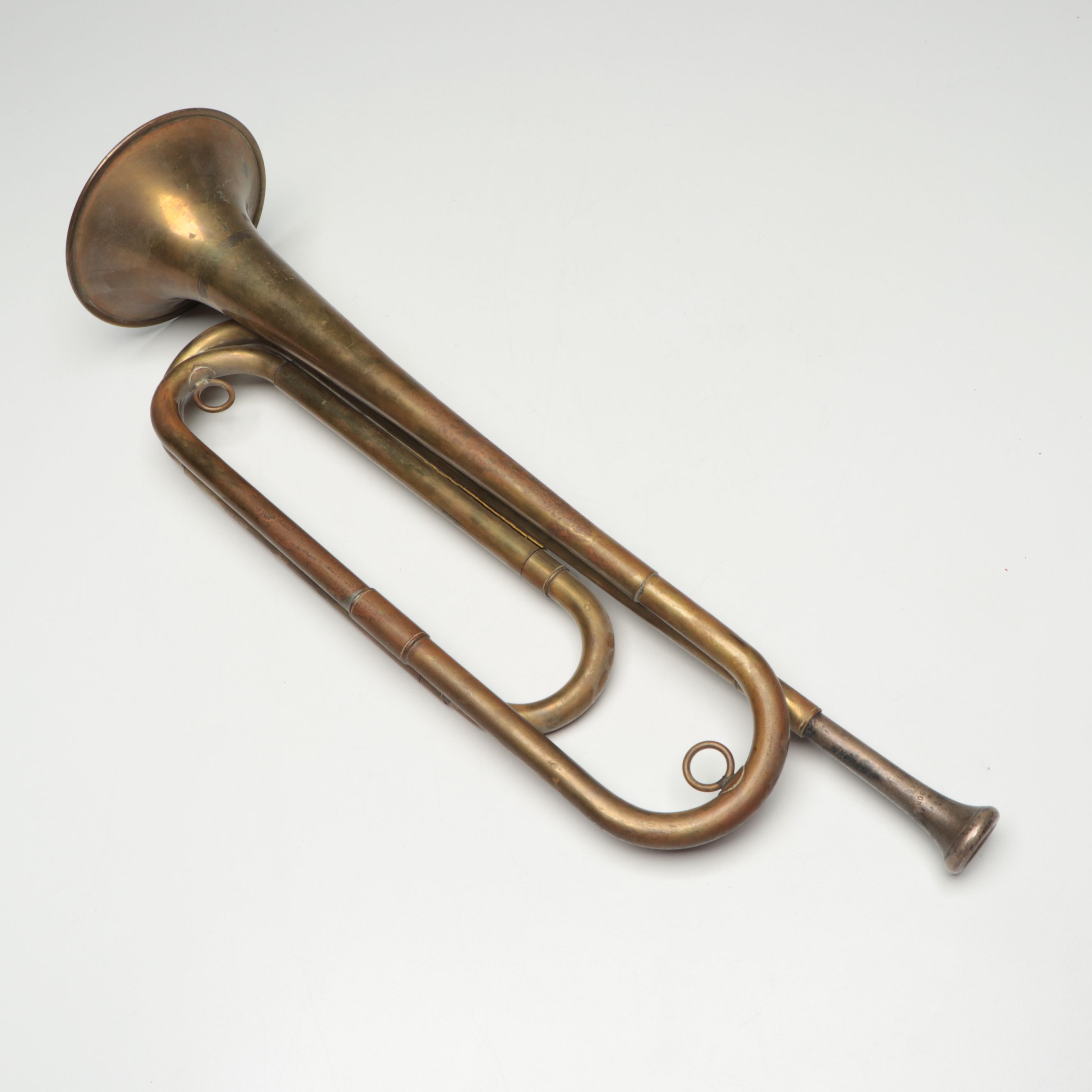 Silvertone and Lorenzo Sanzone U.S Regulation Brass Bugles