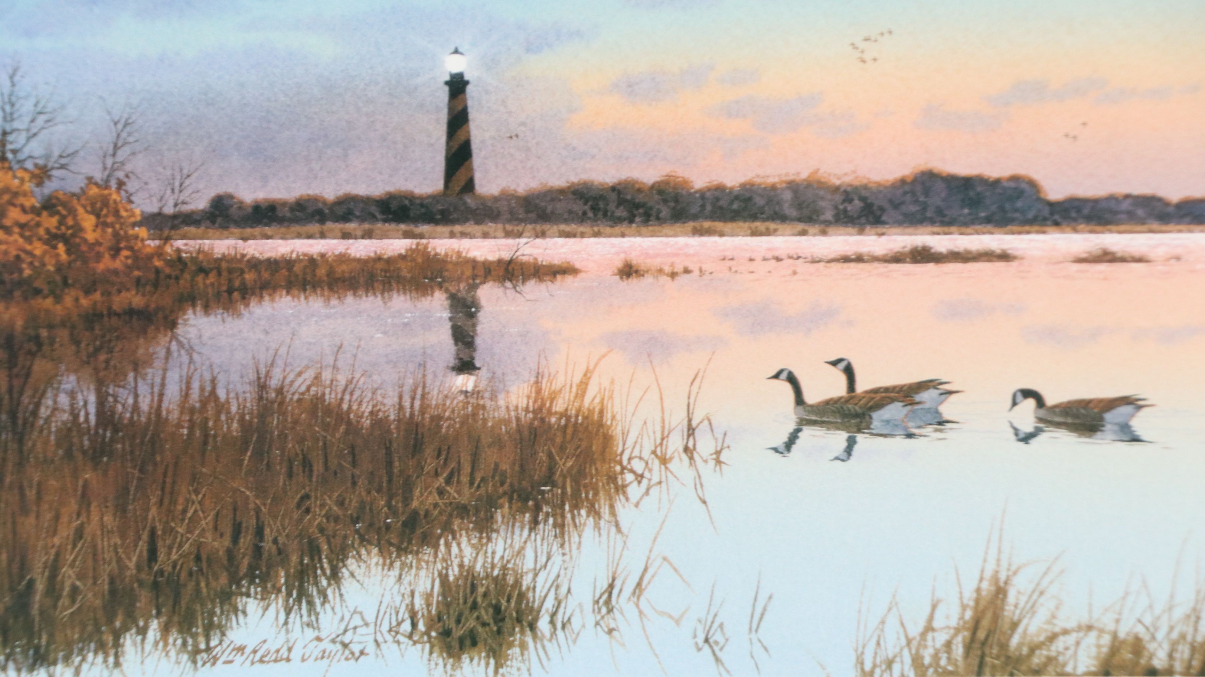 William Redd Taylor Offset Lithograph "Hatteras Autumn"