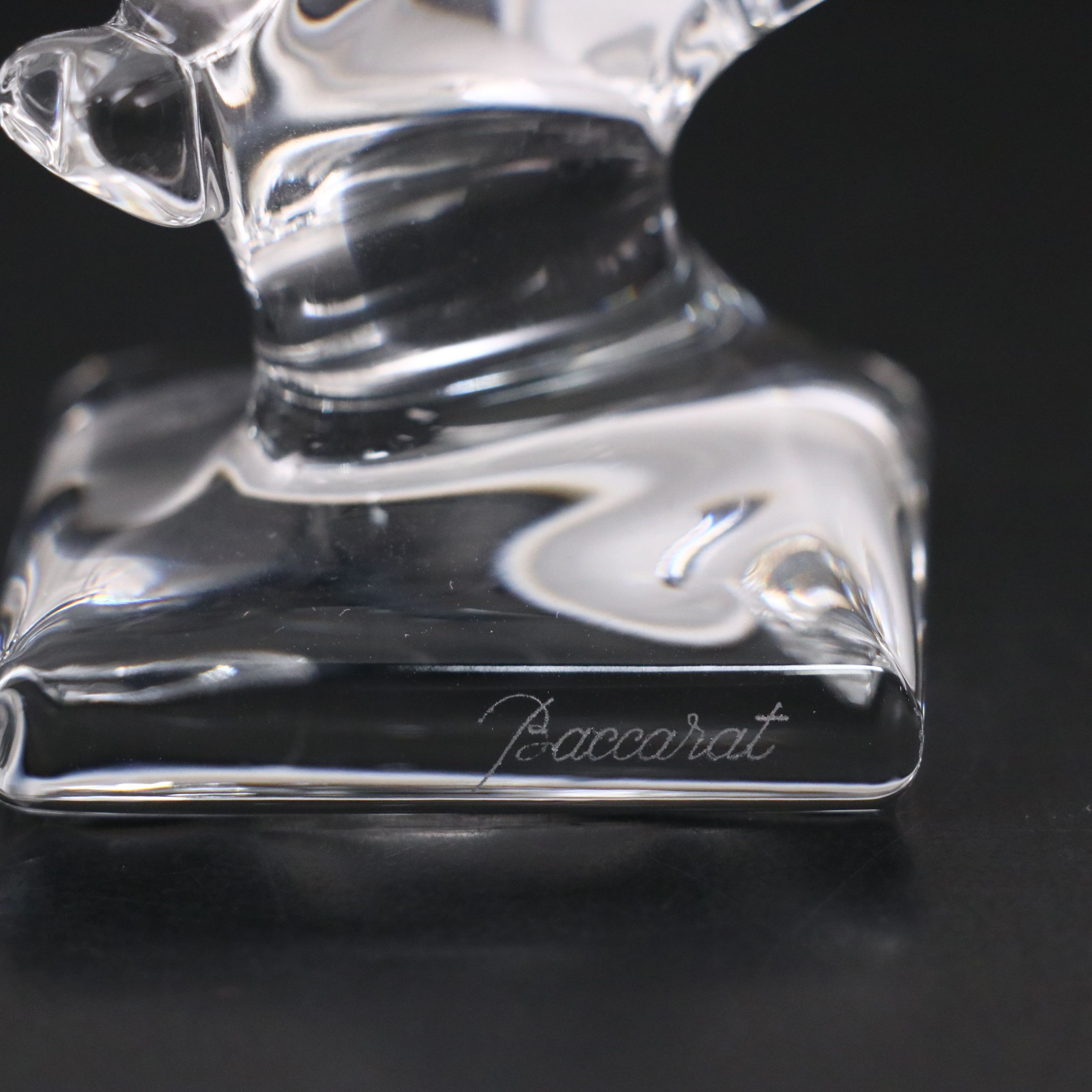 Baccarat "Egyptian Cat" and "Butterfly" Crystal Figurines