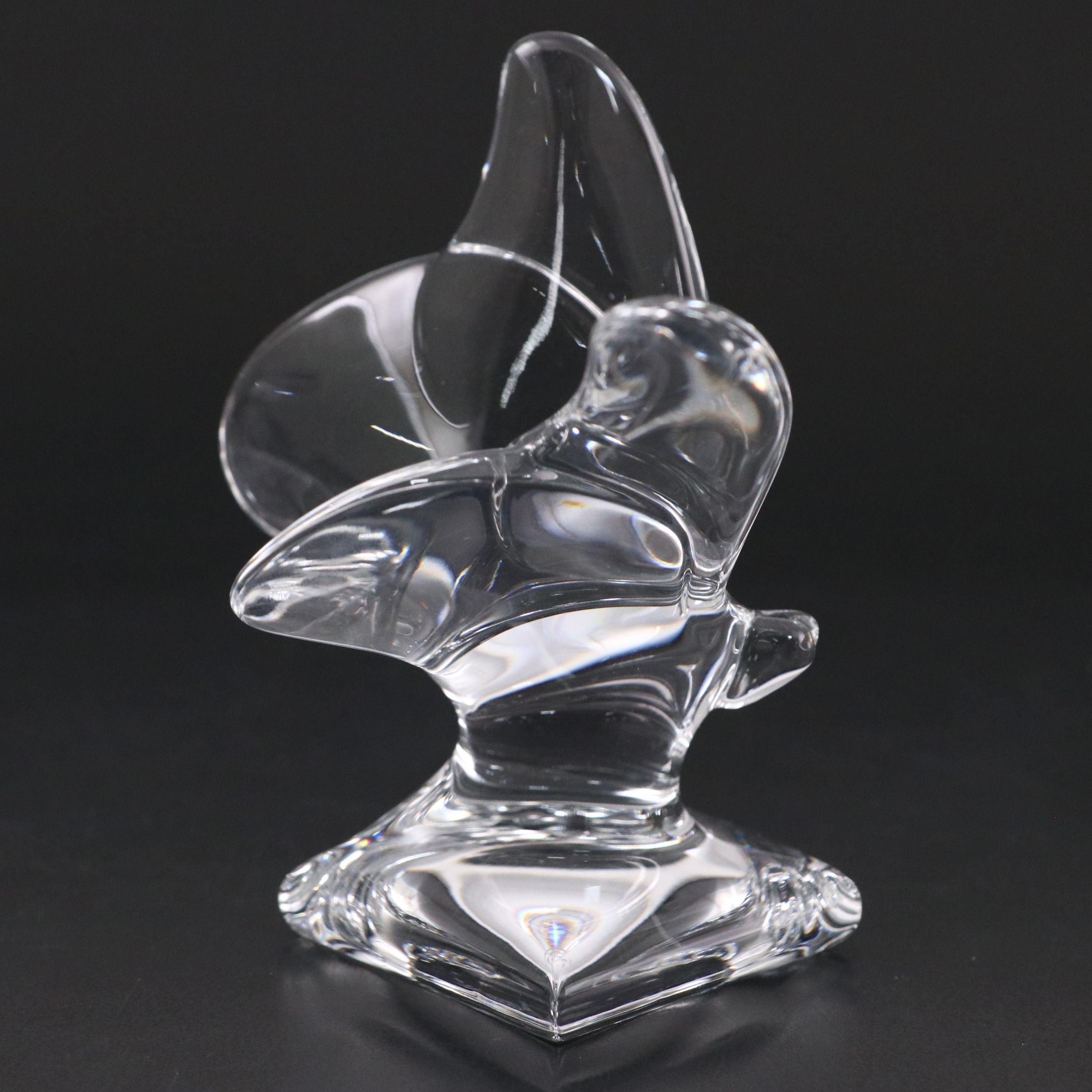 Baccarat "Egyptian Cat" and "Butterfly" Crystal Figurines