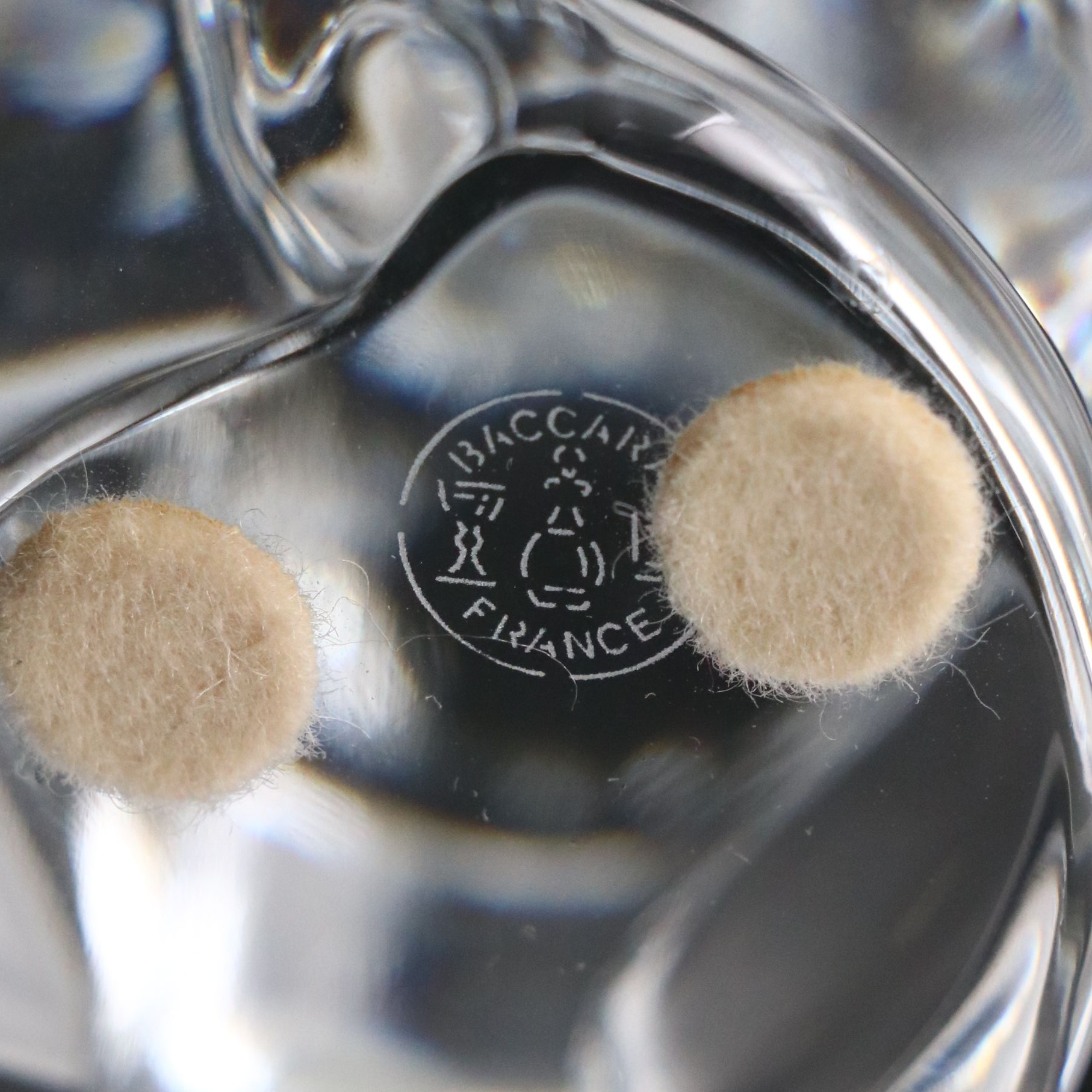 Baccarat "Egyptian Cat" and "Butterfly" Crystal Figurines