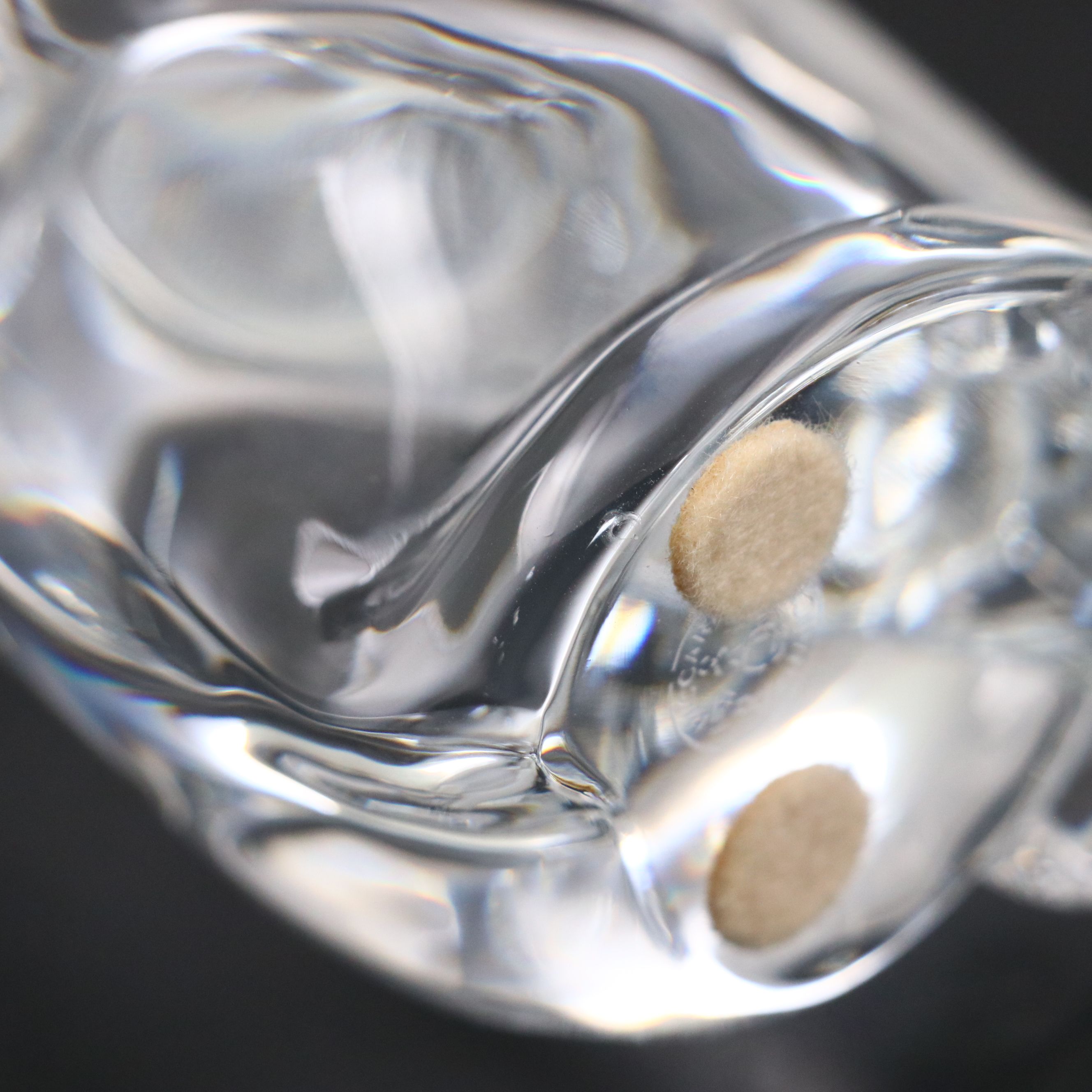 Baccarat "Egyptian Cat" and "Butterfly" Crystal Figurines