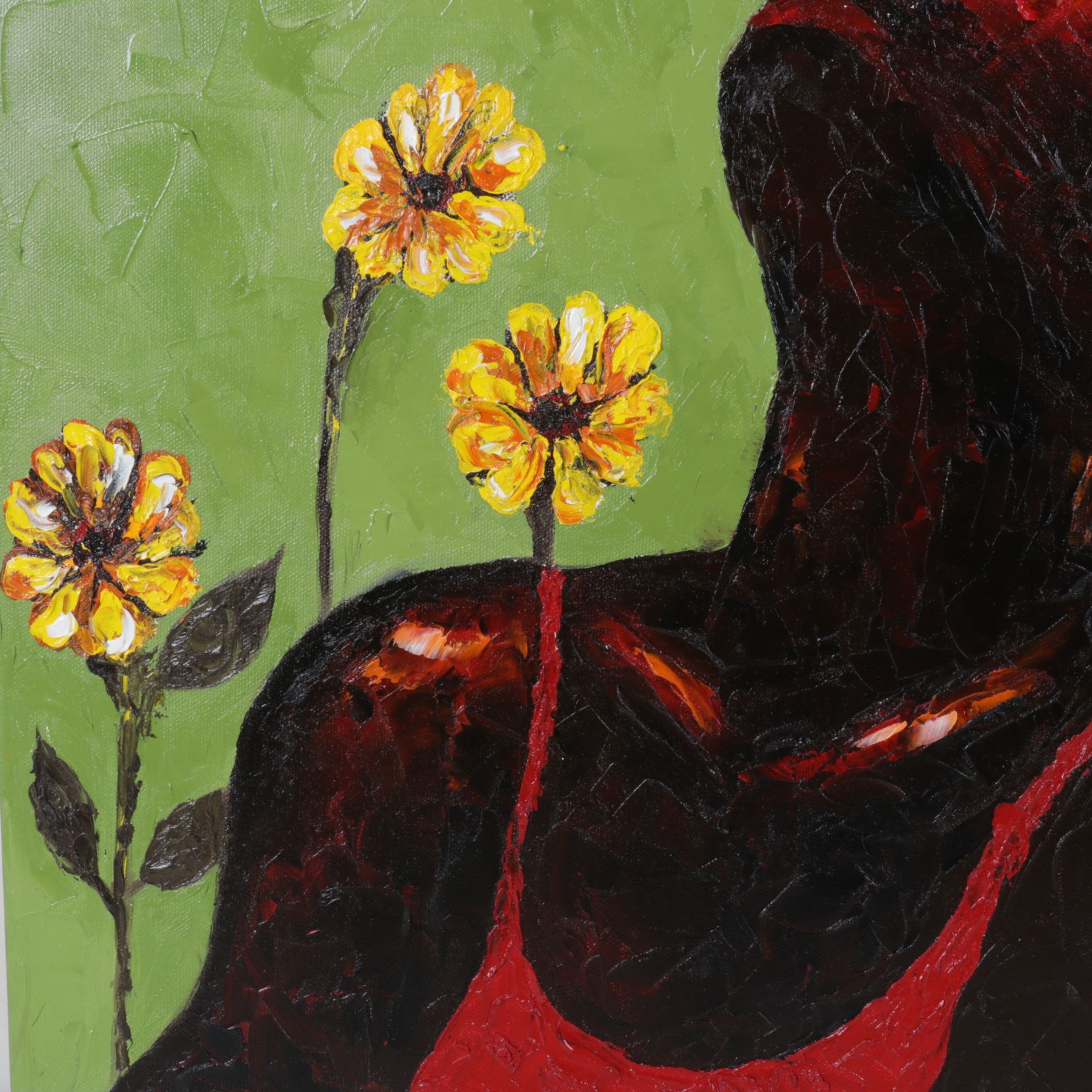 Oluwakemi Omowaire Oil Portrait "Symphony", Early 21st Century