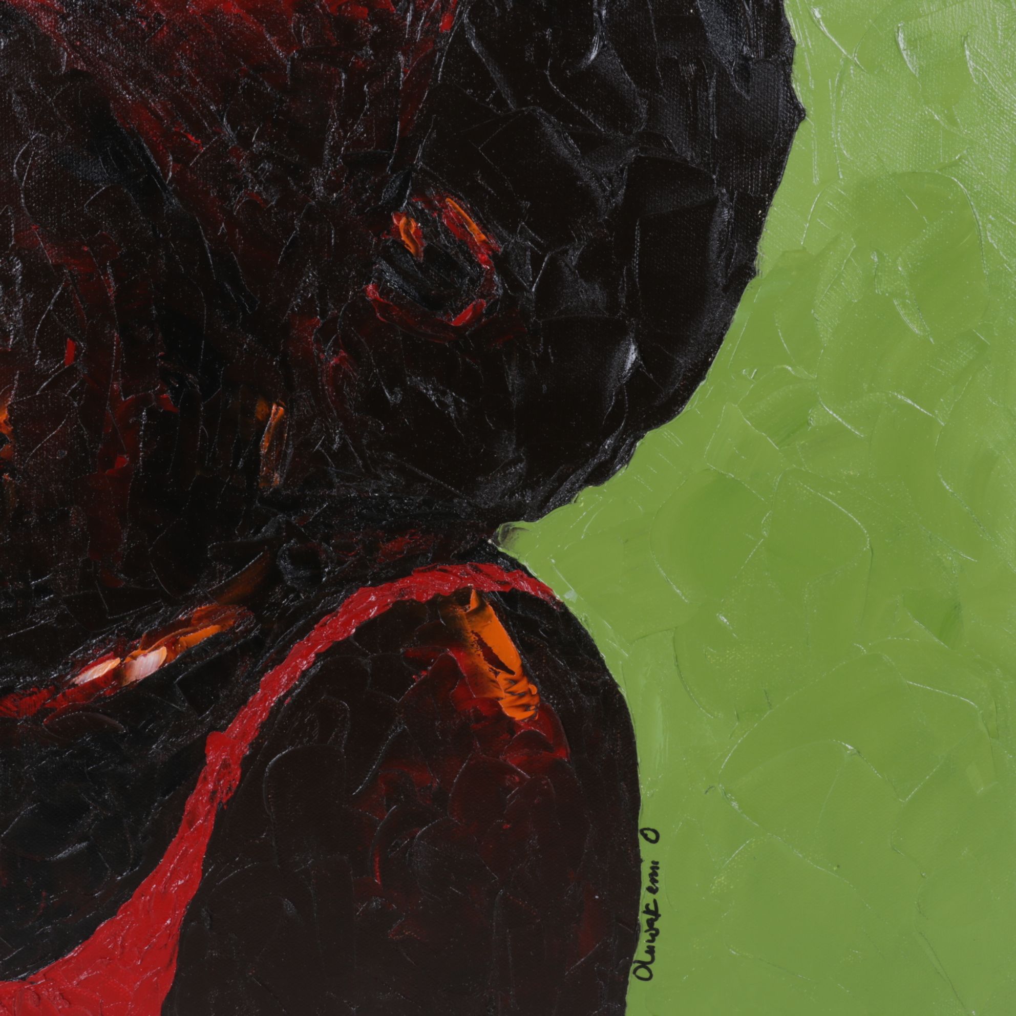 Oluwakemi Omowaire Oil Portrait "Symphony", Early 21st Century