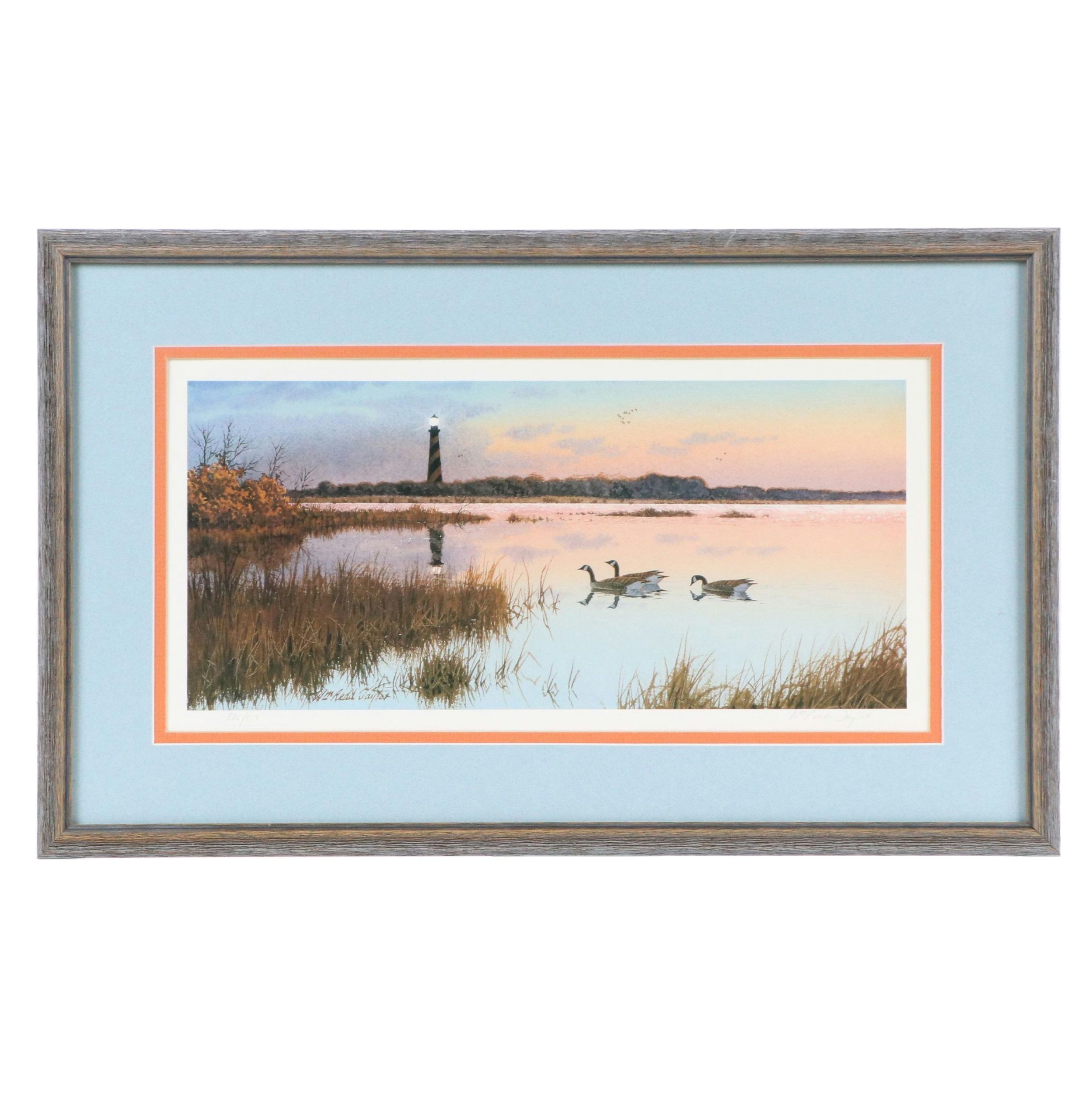 William Redd Taylor Offset Lithograph "Hatteras Autumn"
