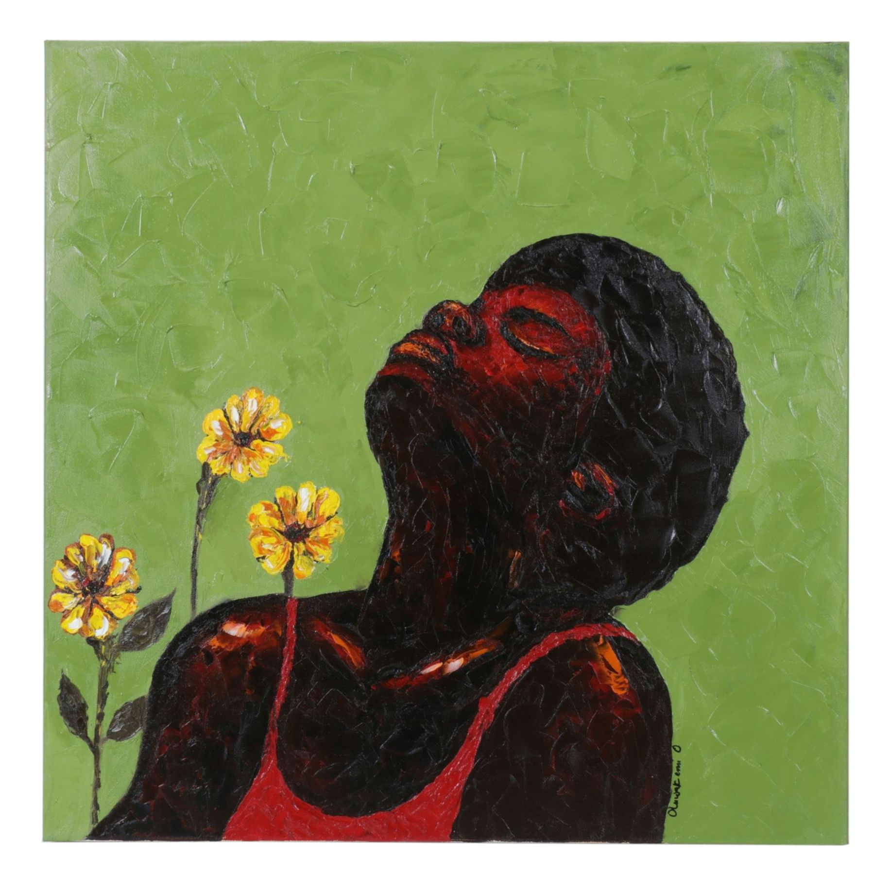 Oluwakemi Omowaire Oil Portrait "Symphony", Early 21st Century