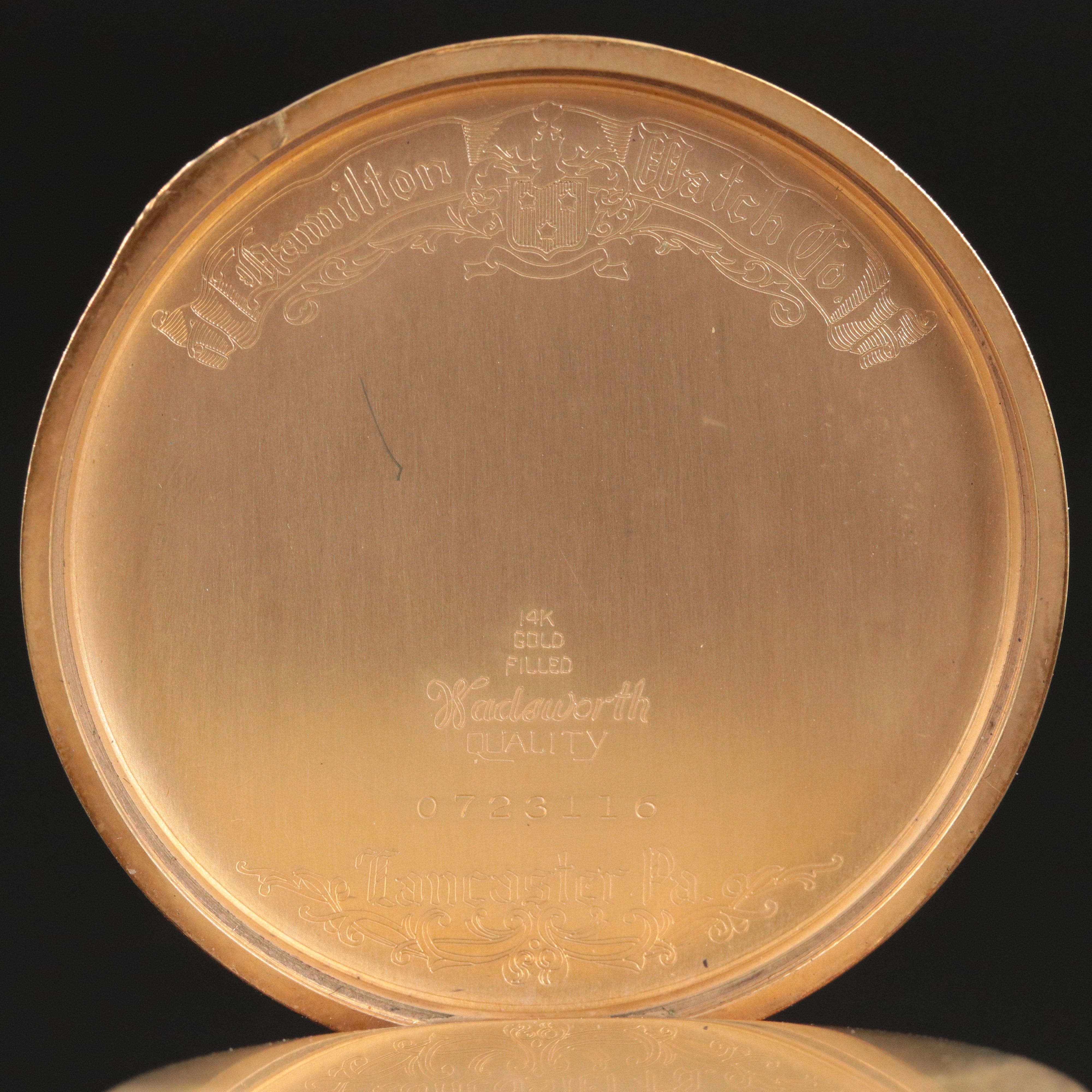 Hamilton Open Face Gold-Filled Pocket Watch c.1936