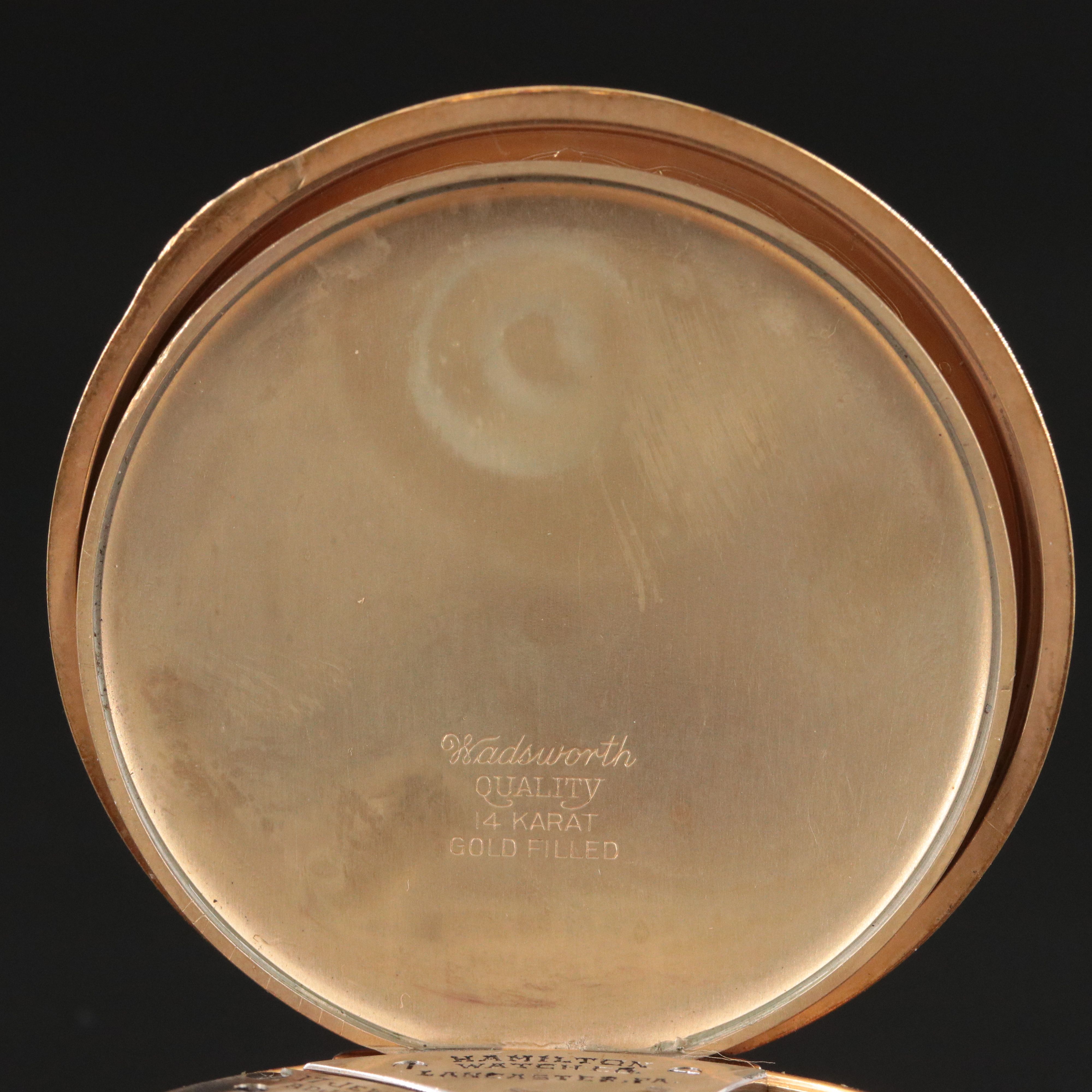 Hamilton Open Face Gold-Filled Pocket Watch c.1936