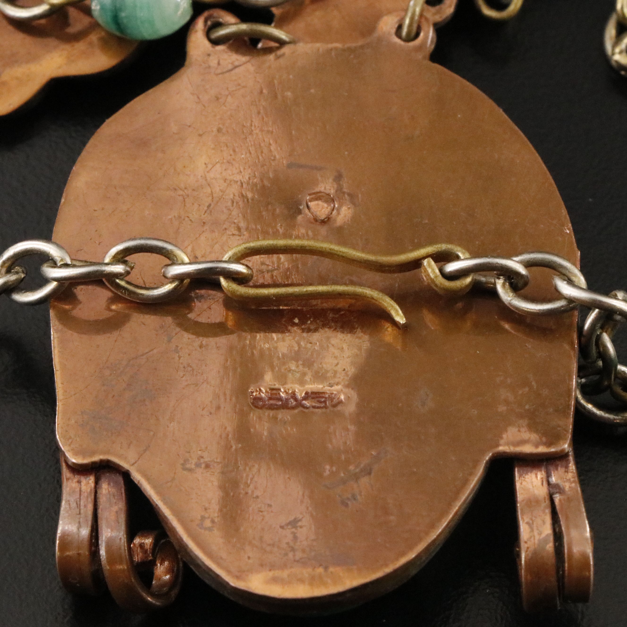 Vintage Mexican Calcite Warrior Necklace