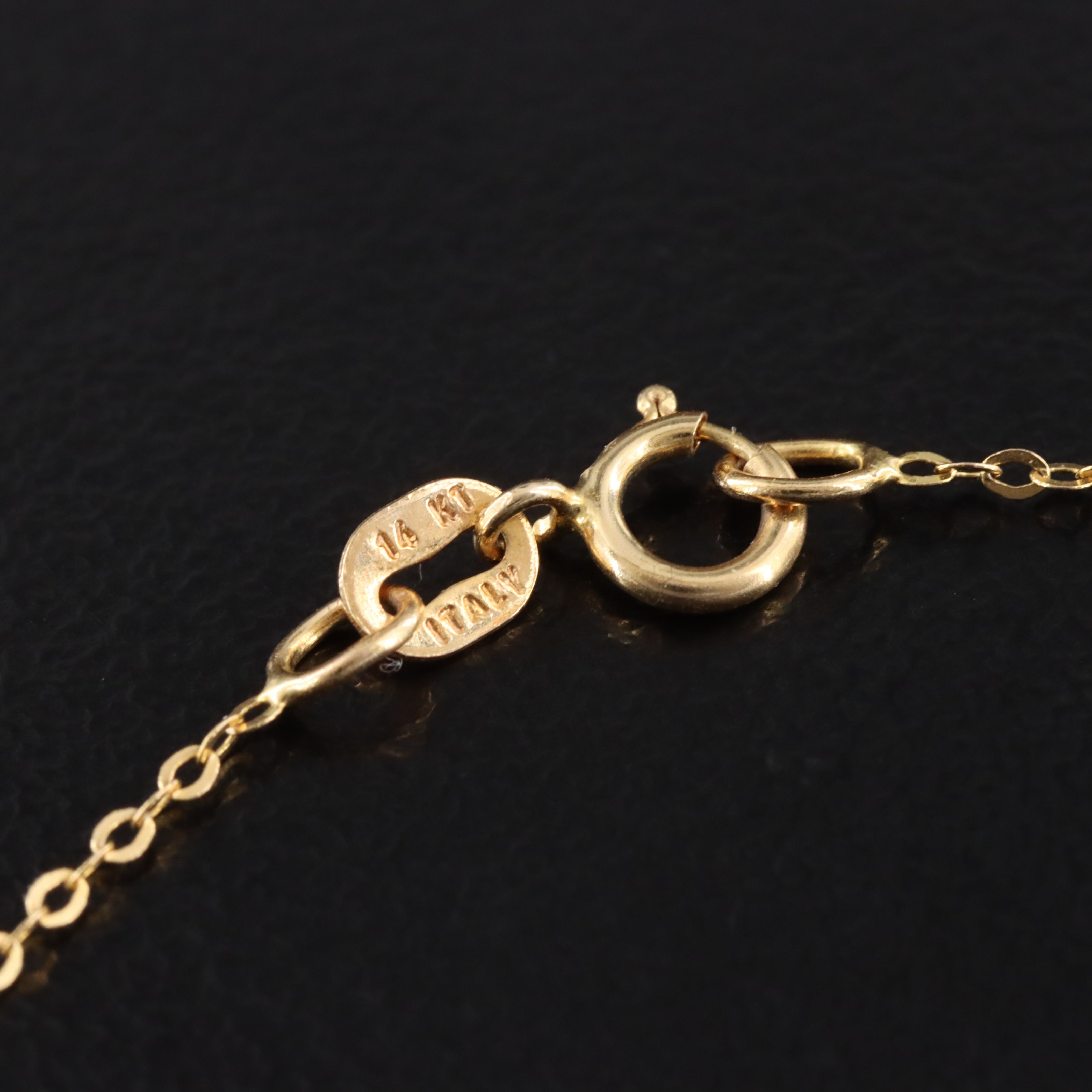 Italian 14K Coral Station Necklace