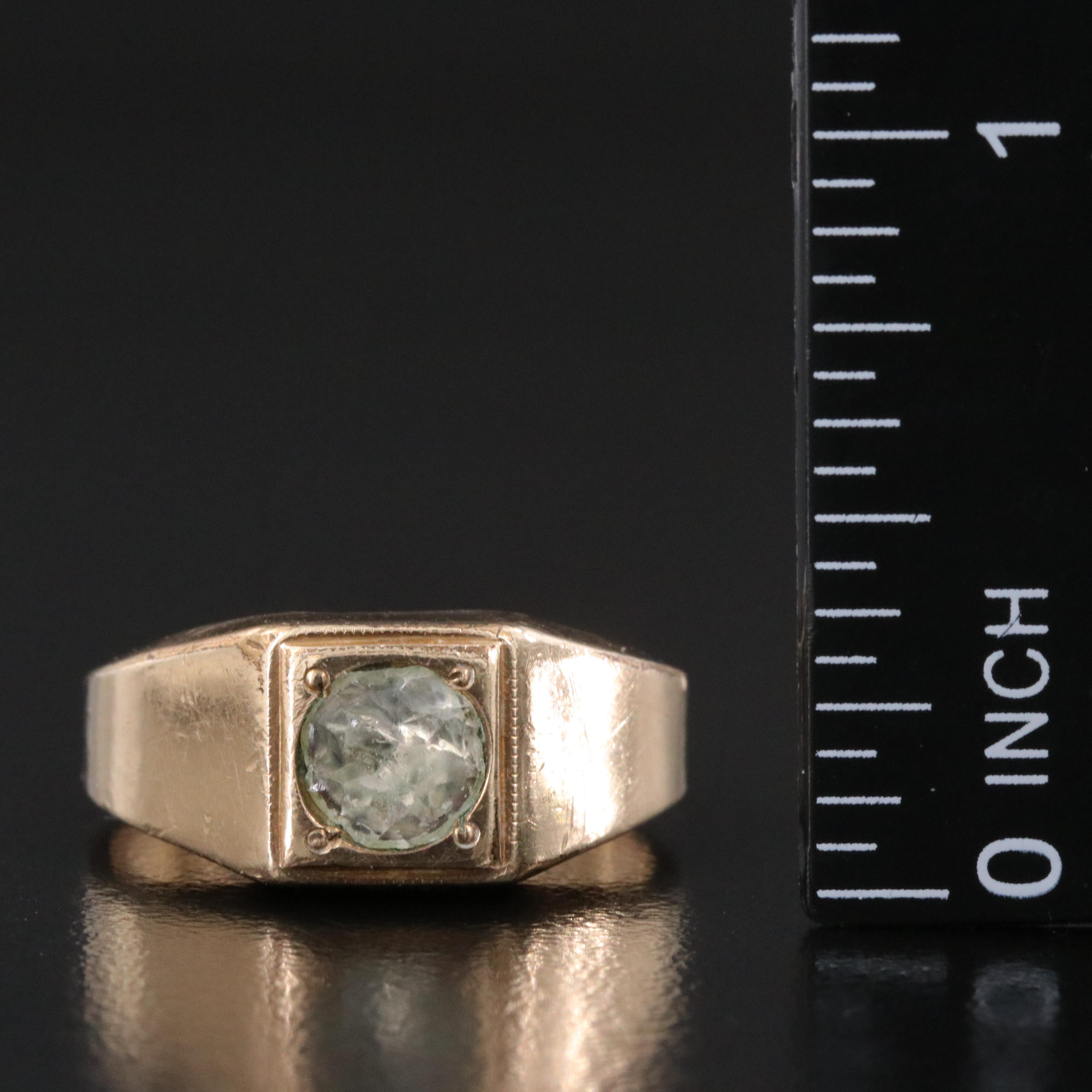 Gold-Filled Glass Ring