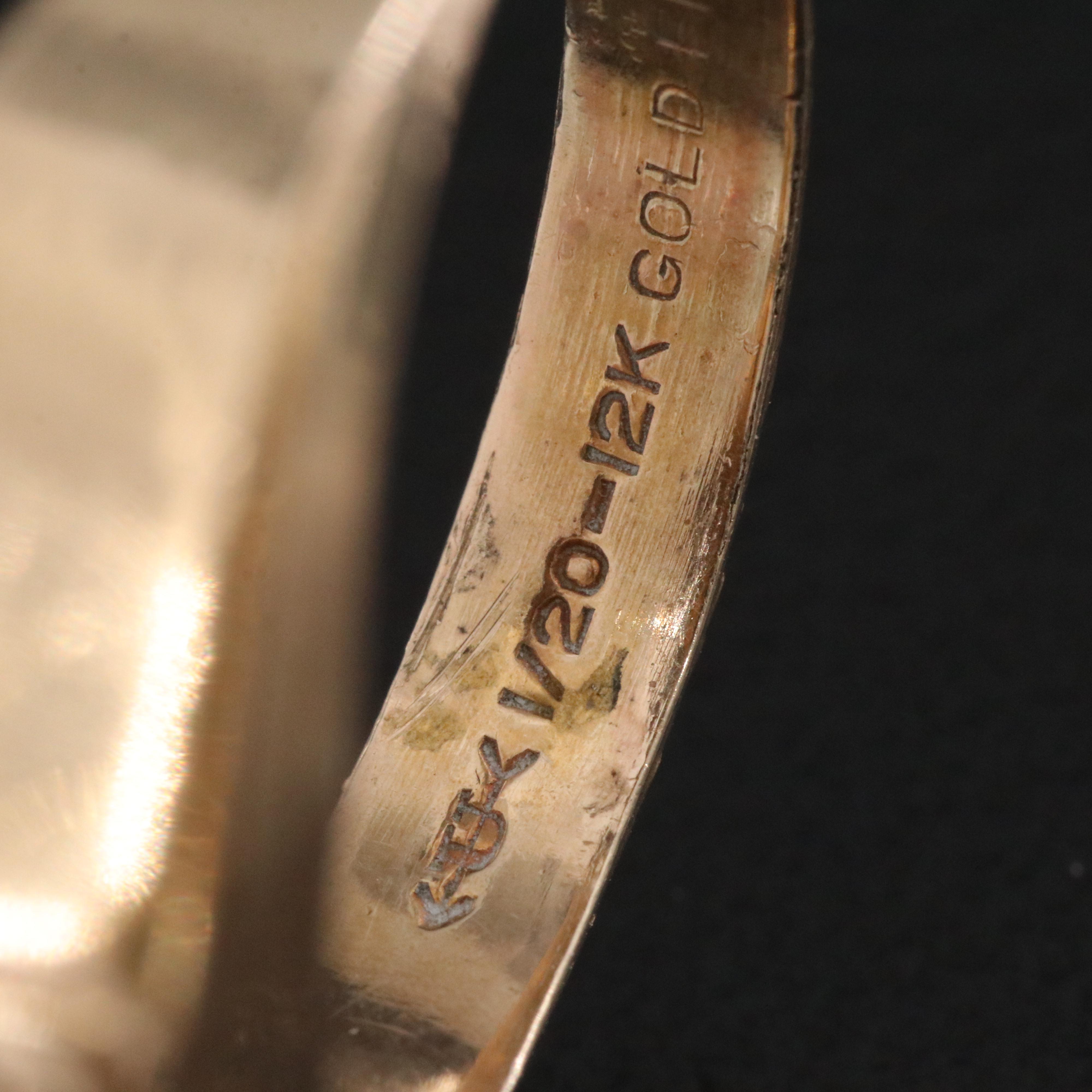 Gold-Filled Glass Ring