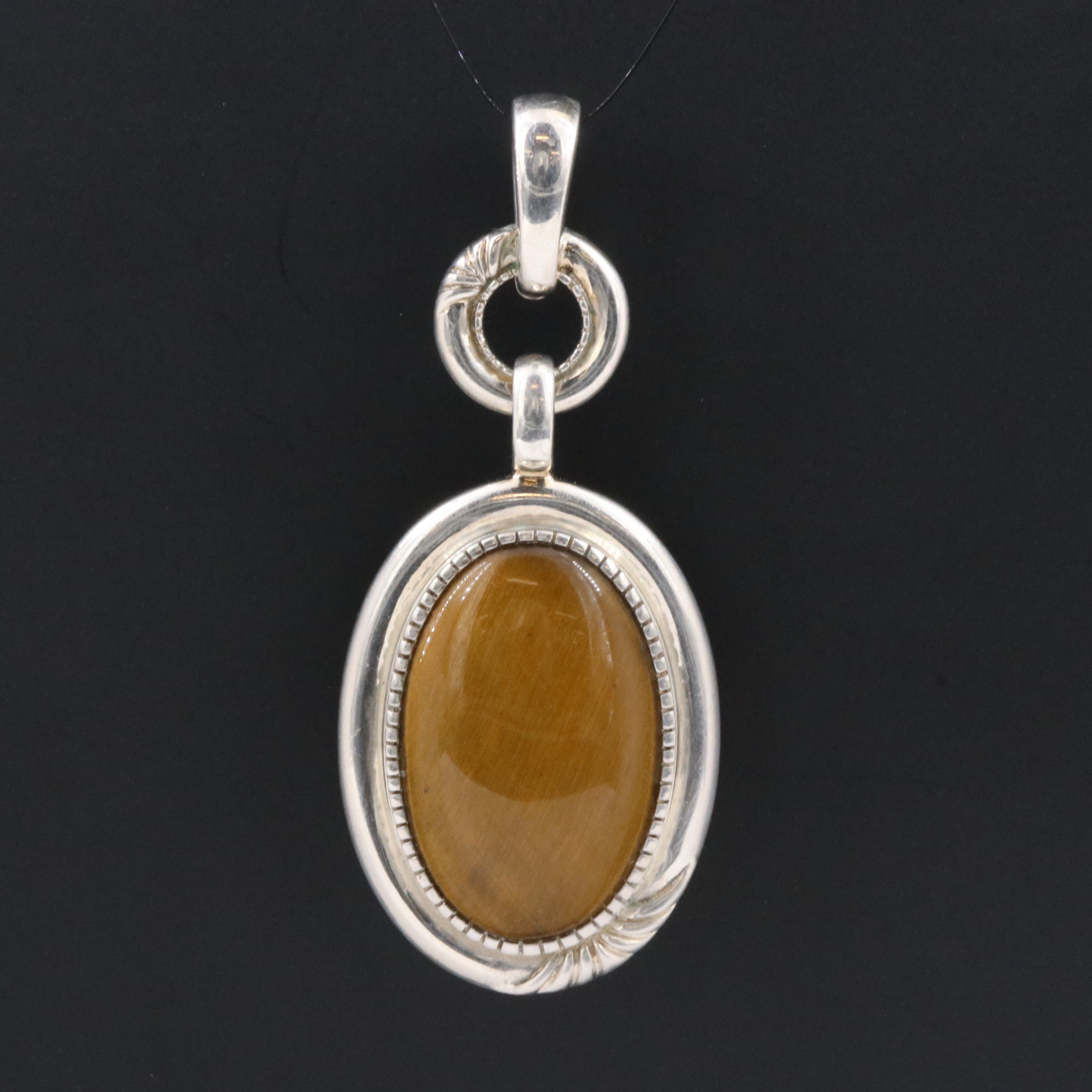 Whitney Kelly Sterling Tiger's Eye Enhancer Pendant