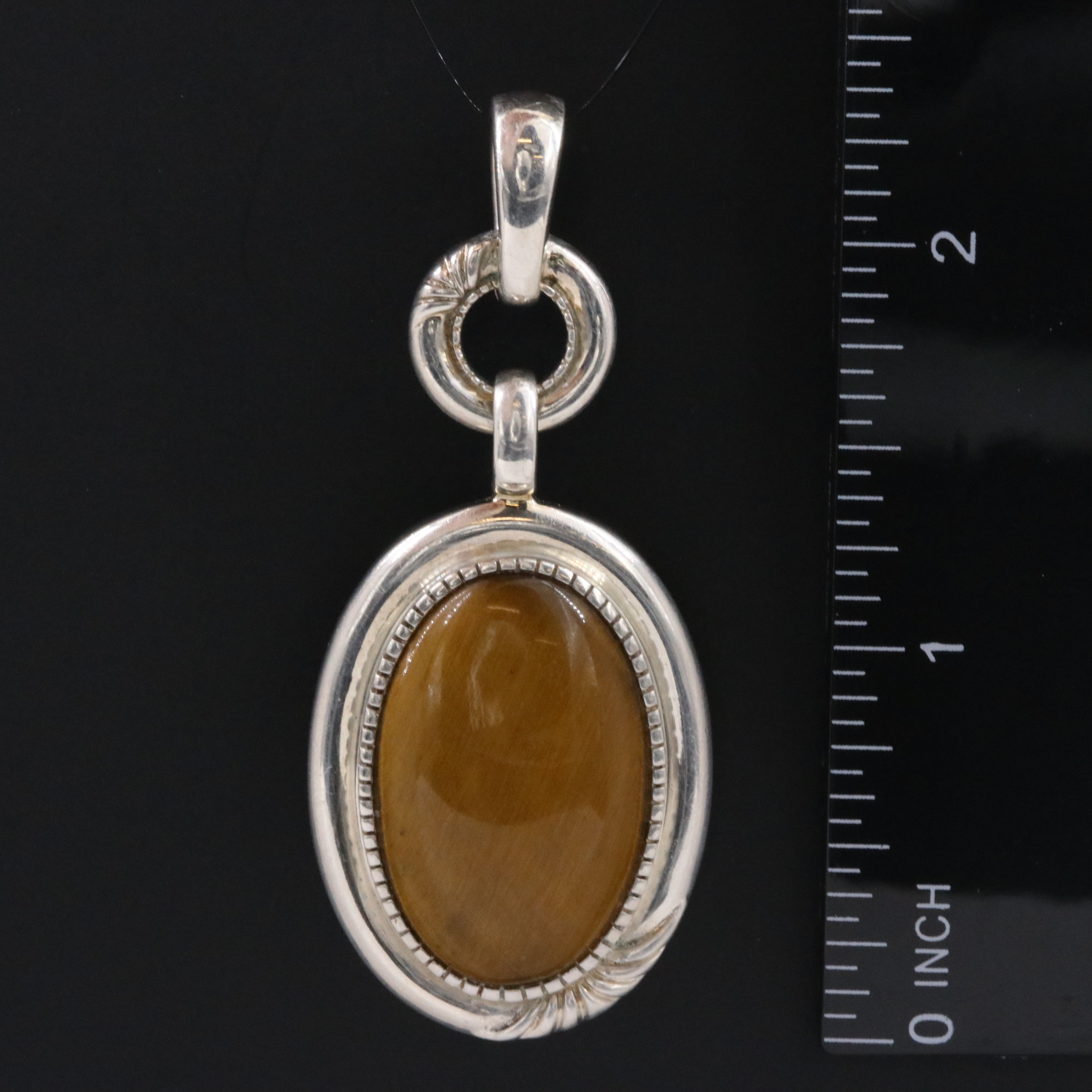 Whitney Kelly Sterling Tiger's Eye Enhancer Pendant