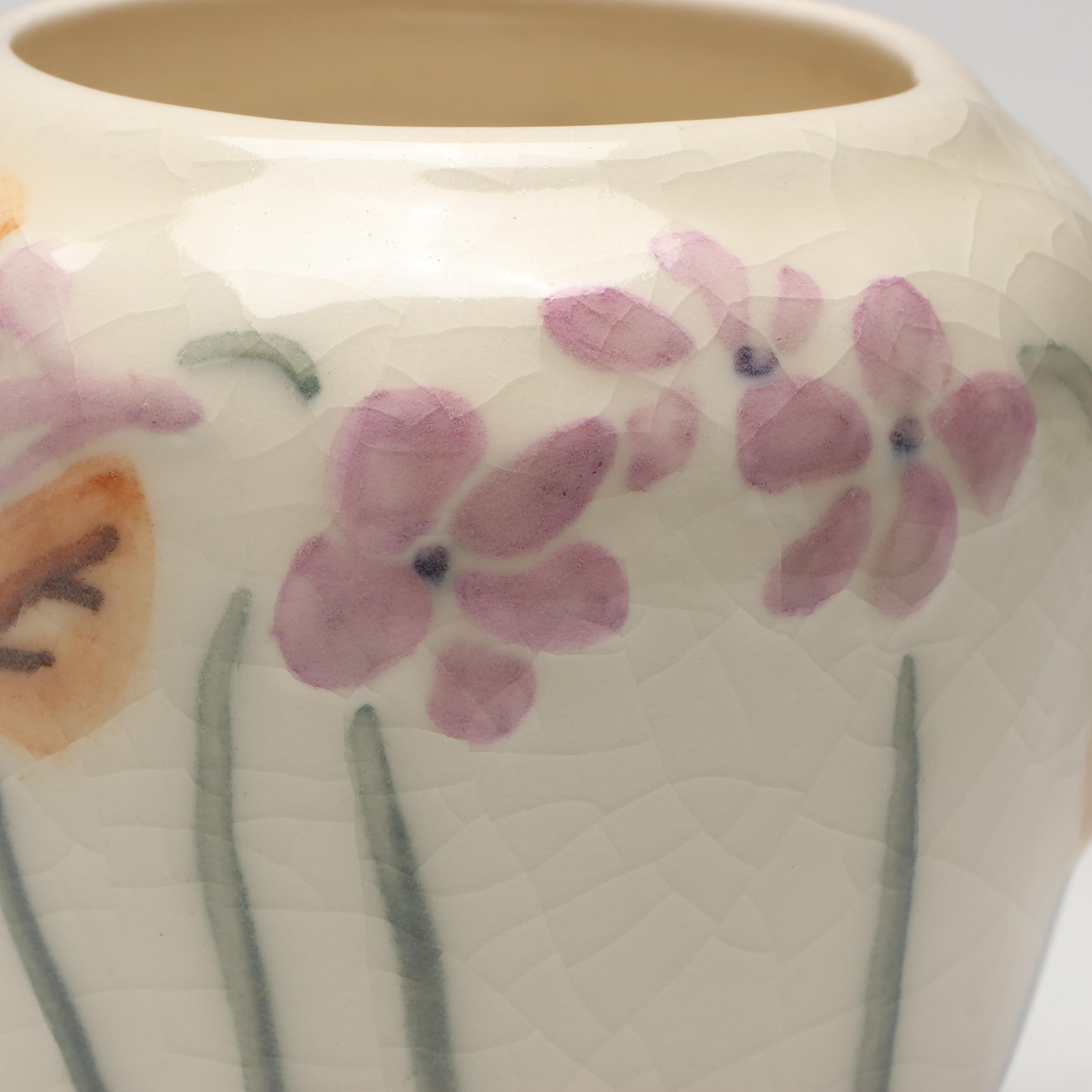 Rookwood Pottery Ceramic Floral Vase, 1945