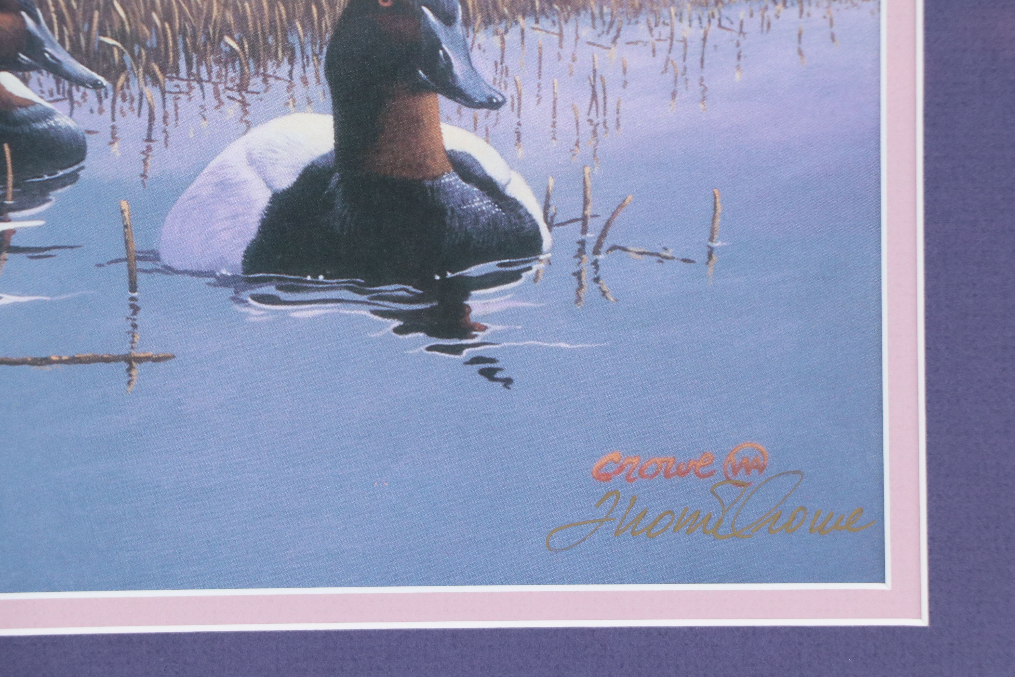 After Phillip Crowe Offset Lithograph "Mattamuskeet Morning," 1993