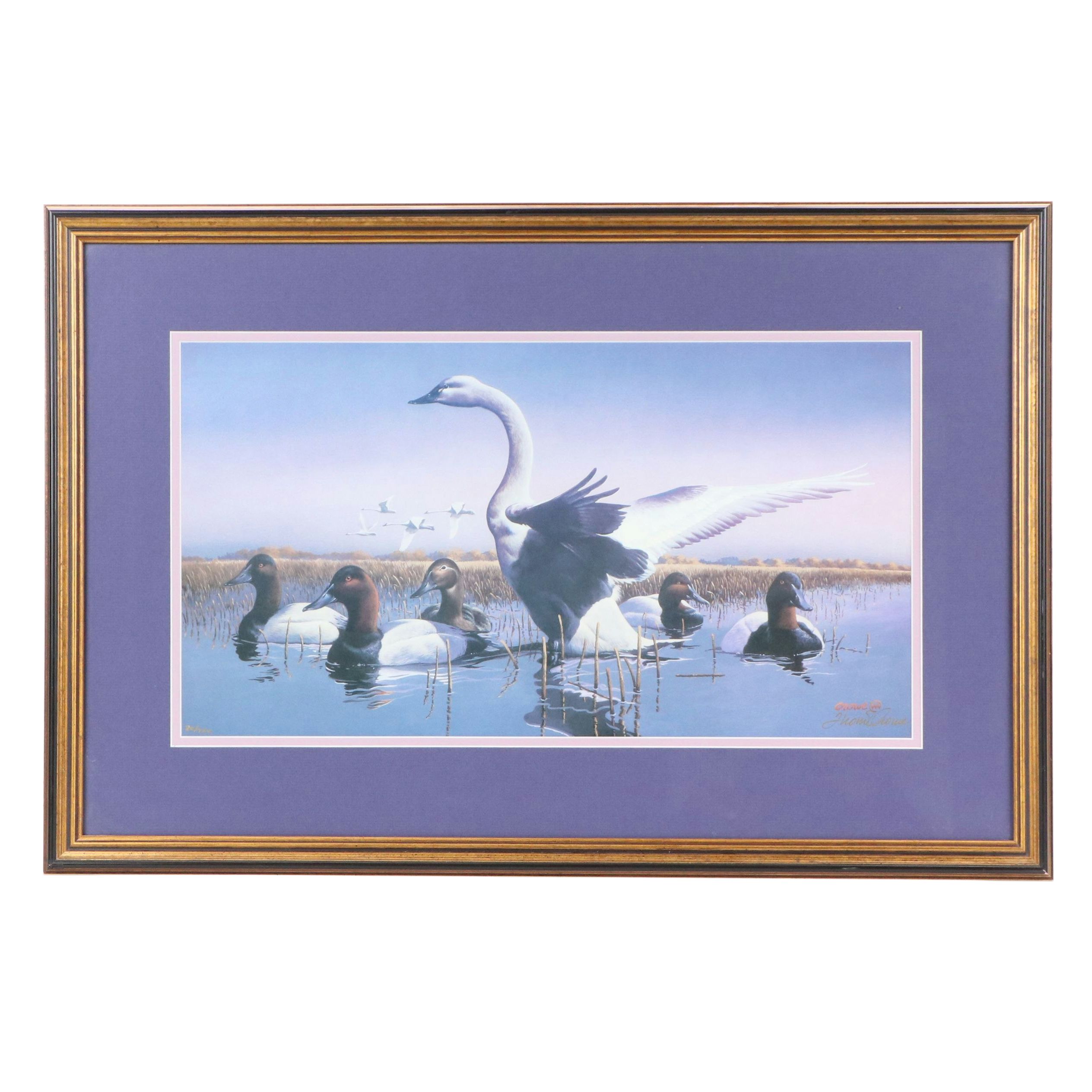 After Phillip Crowe Offset Lithograph "Mattamuskeet Morning," 1993